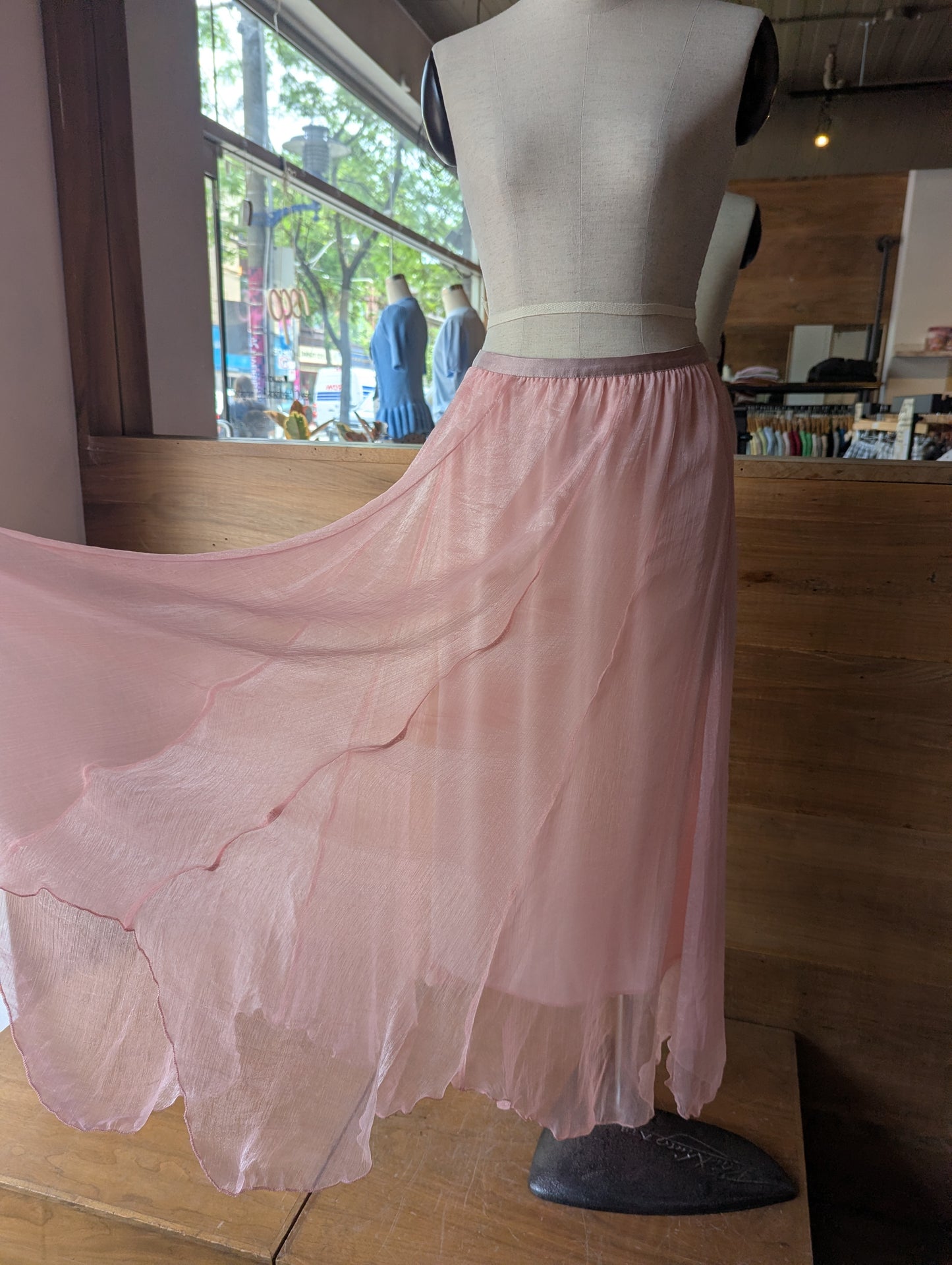 Shimmer Veil Maxi Skirt