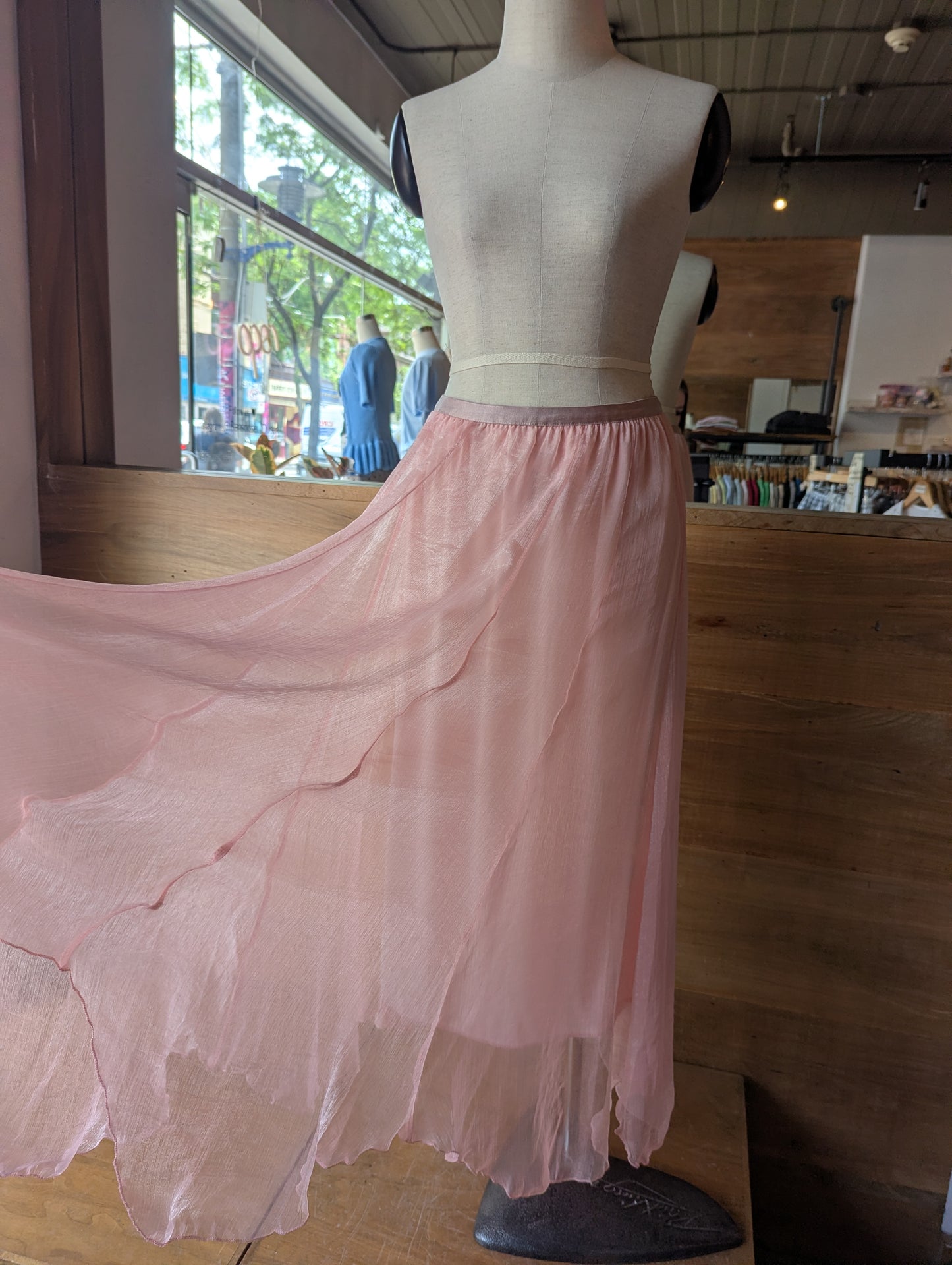 Shimmer Veil Maxi Skirt