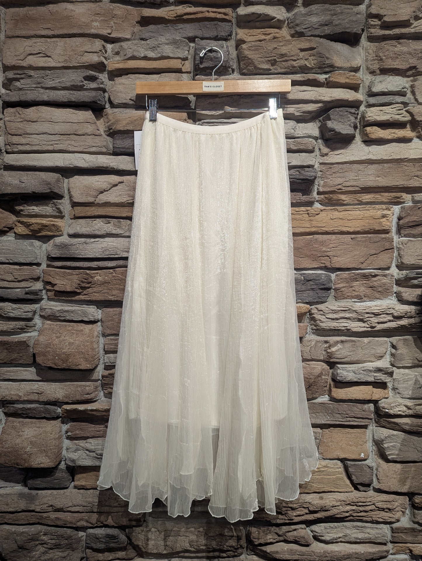 Shimmer Veil Maxi Skirt