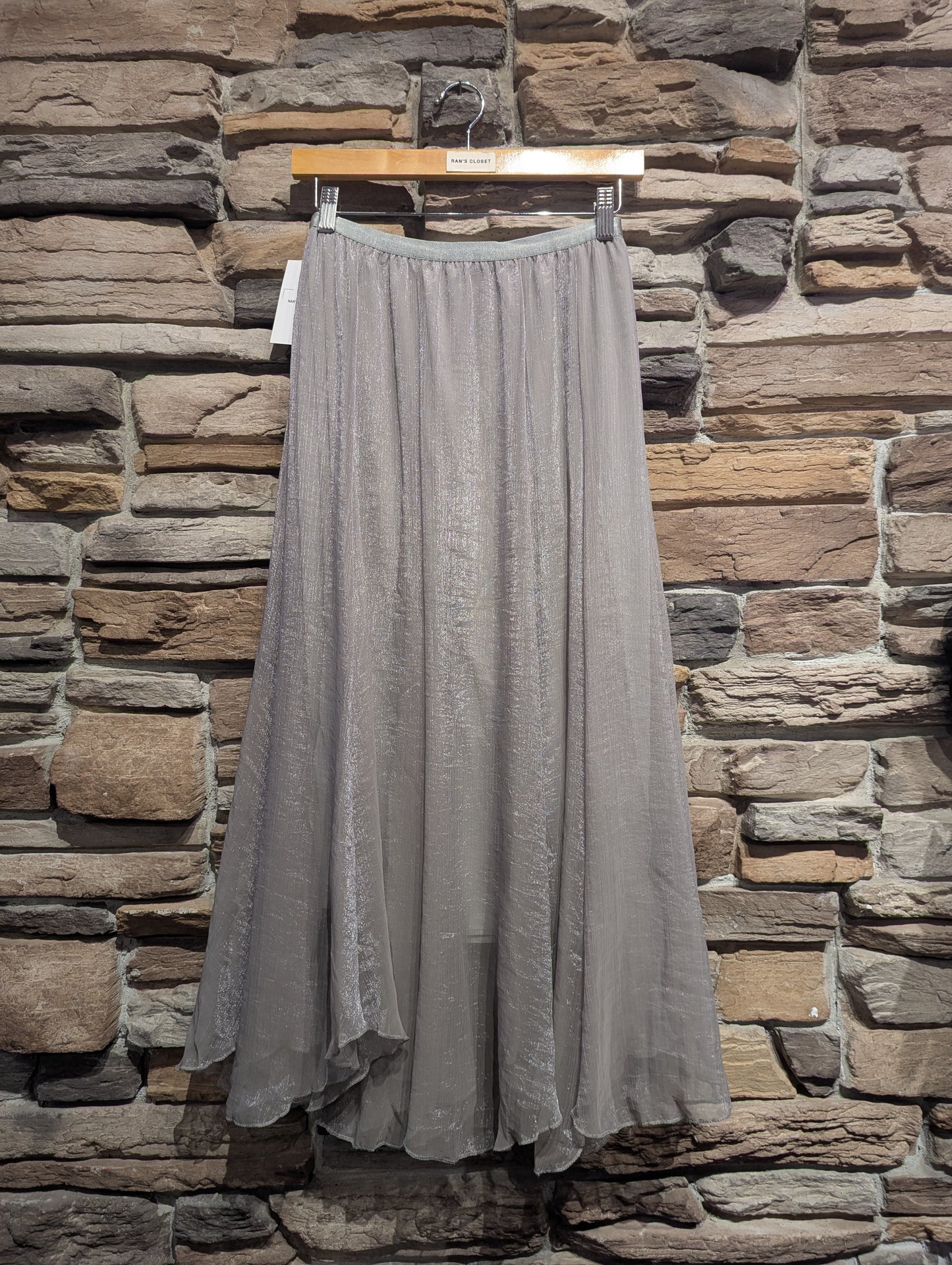 Shimmer Veil Maxi Skirt