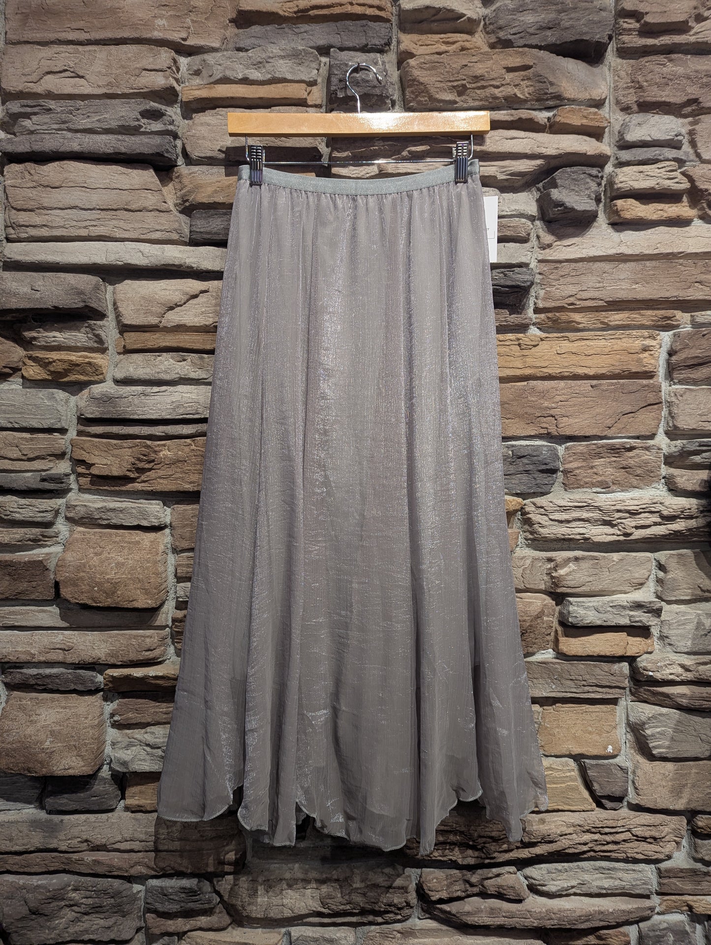 Shimmer Veil Maxi Skirt