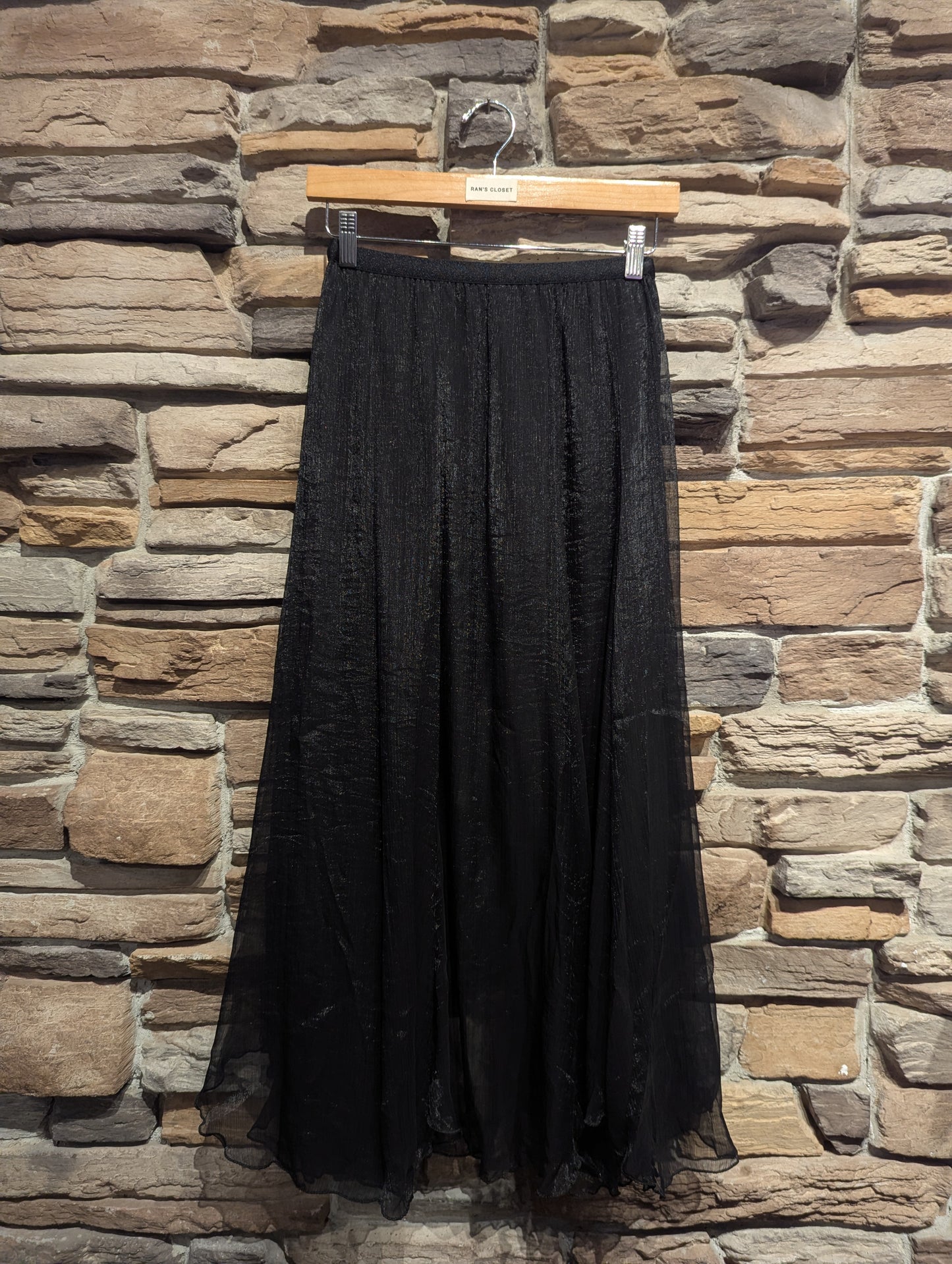 Shimmer Veil Maxi Skirt