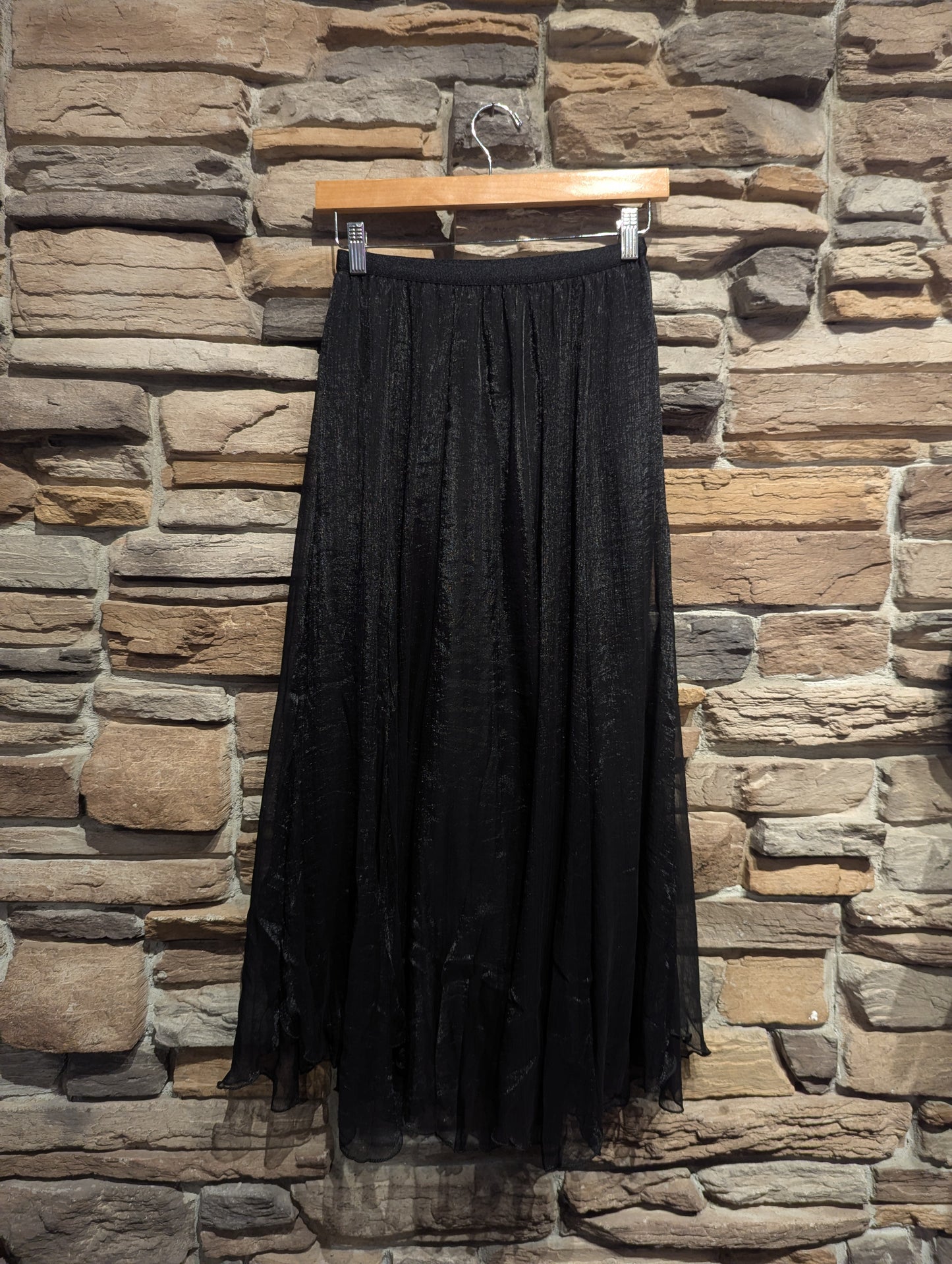 Shimmer Veil Maxi Skirt