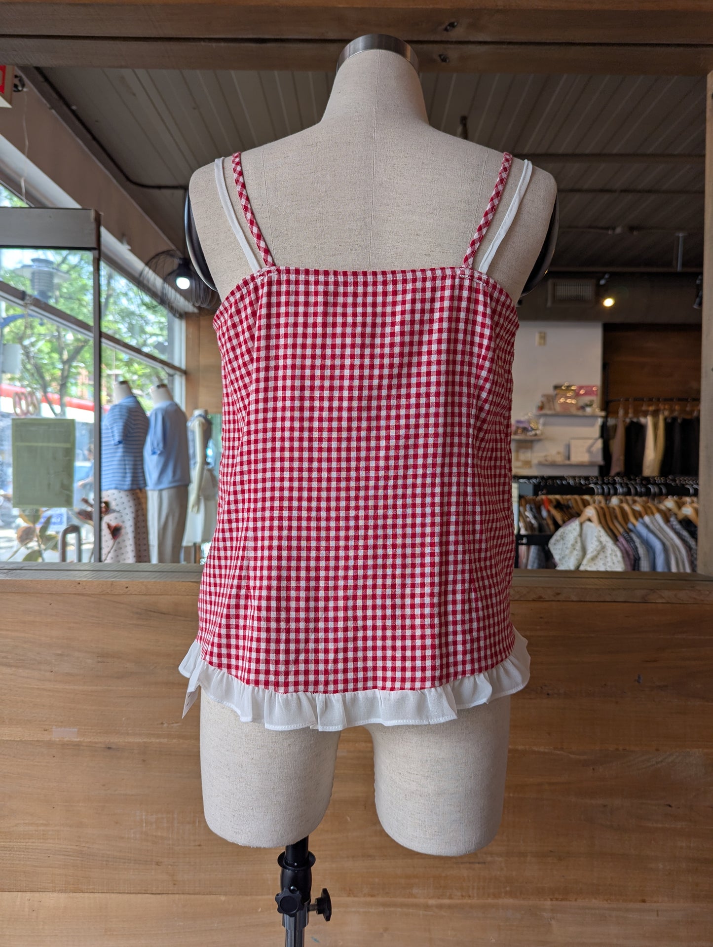 Picnic Daydream Layered Gingham Tank Top