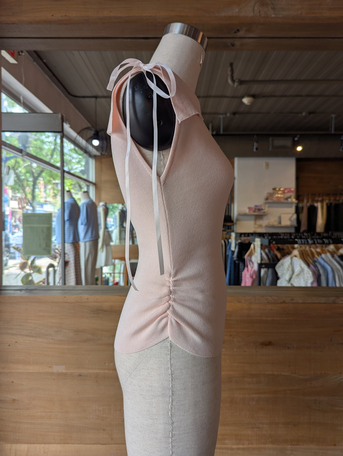 Cloud Drape Asymmetrical Foldover Neck Knit Top