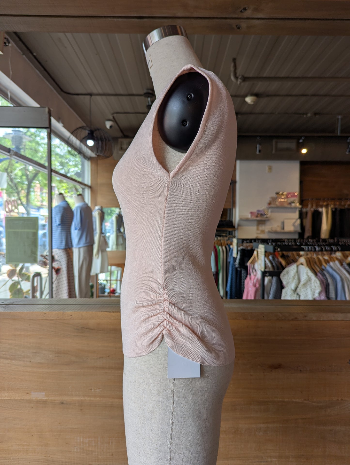 Cloud Drape Asymmetrical Foldover Neck Knit Top