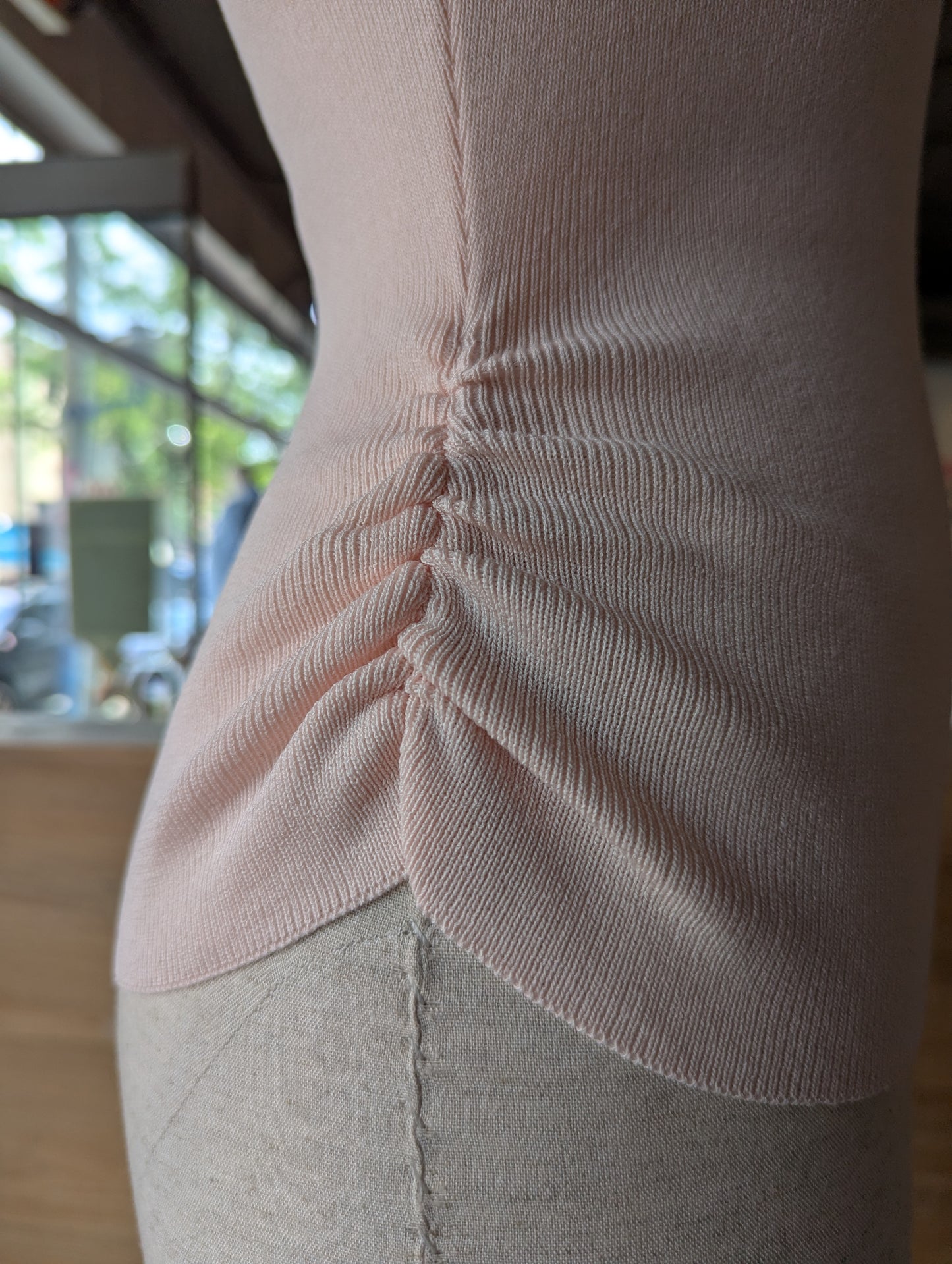 Cloud Drape Asymmetrical Foldover Neck Knit Top