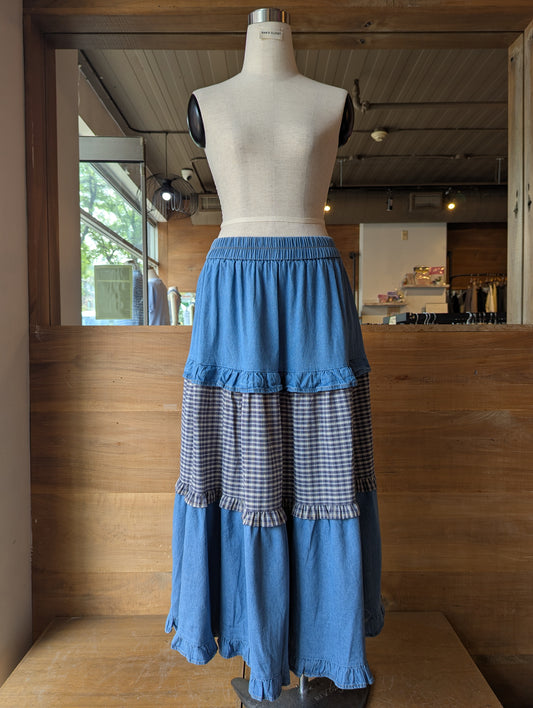 Tartan Trail Denim Skirt