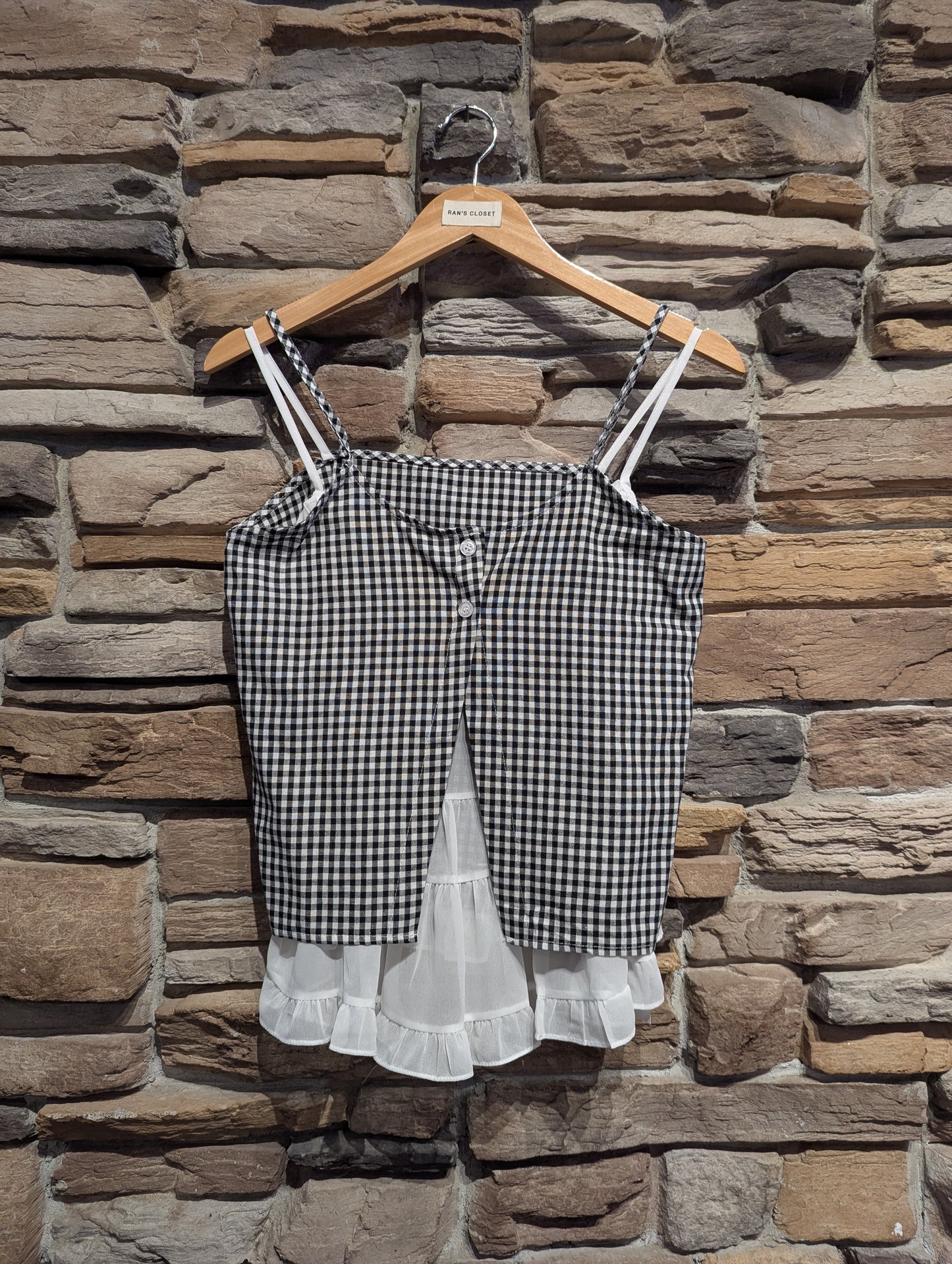 Picnic Daydream Layered Gingham Tank Top