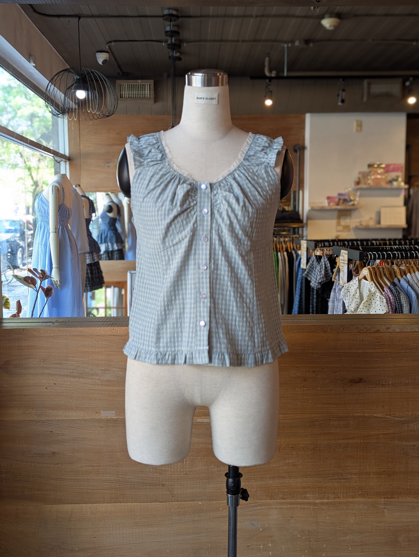Winslow Ruffle Plaid Top