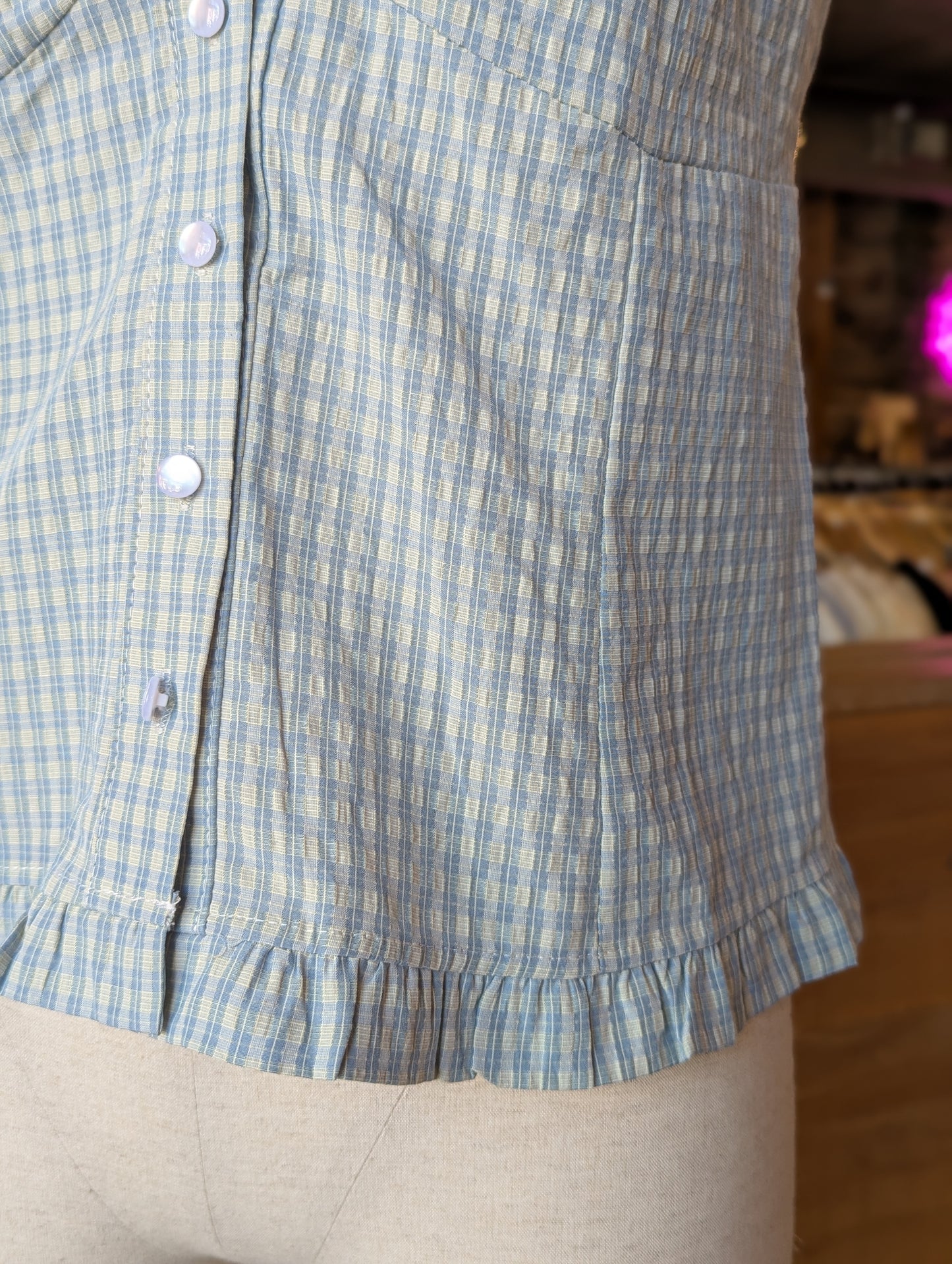 Winslow Ruffle Plaid Top