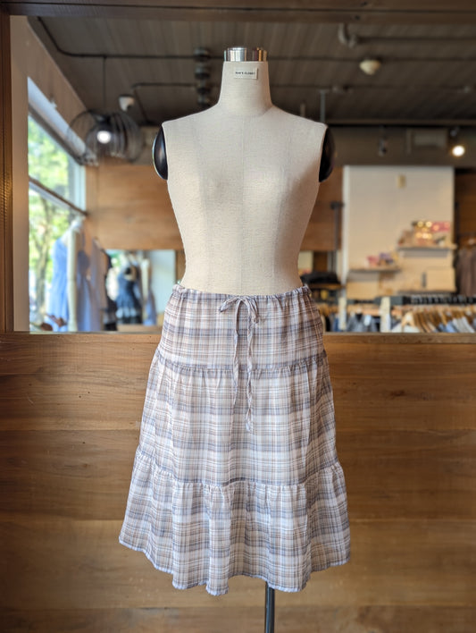 Rosewood Tiered Midi Skirt