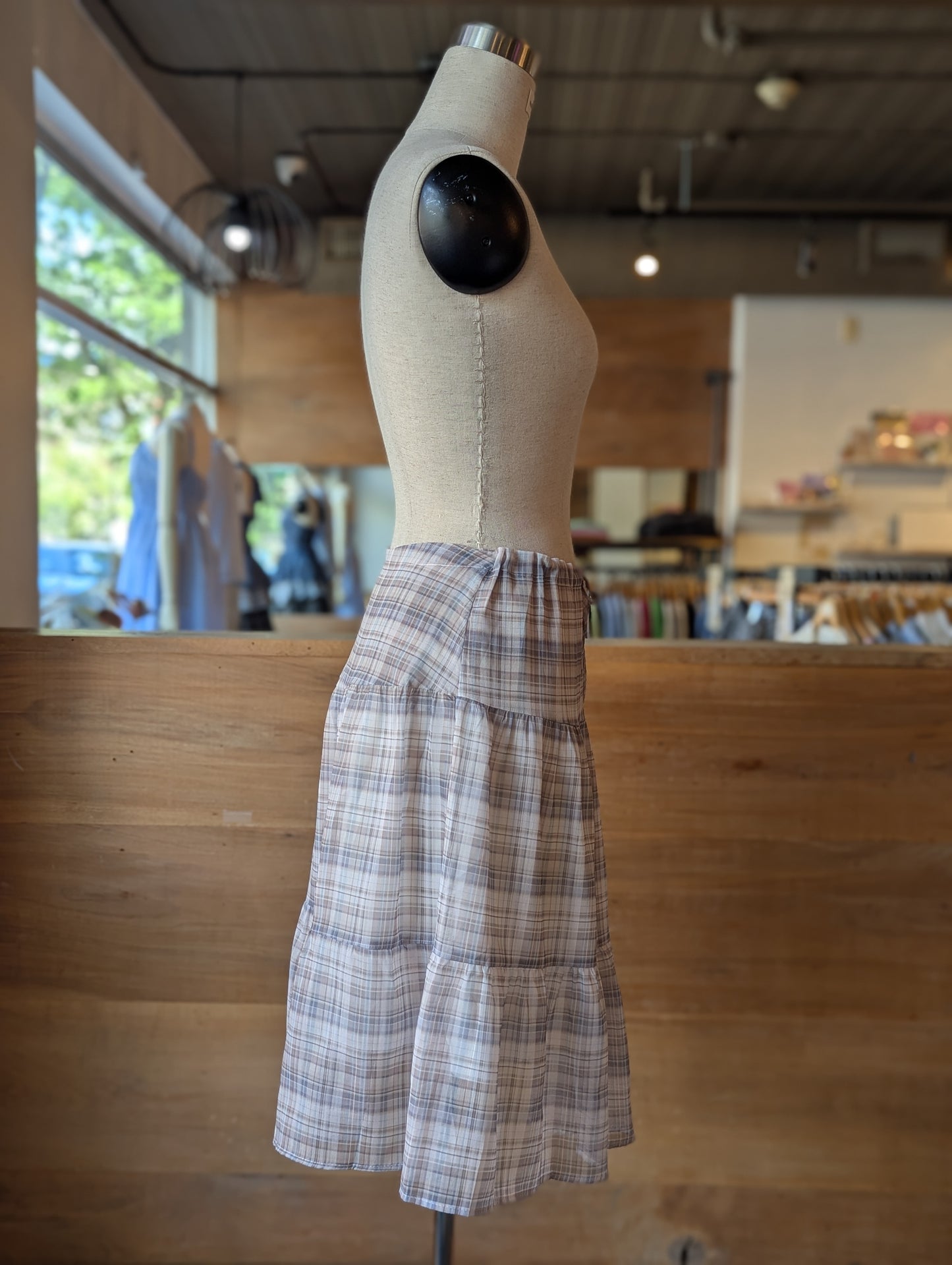 Rosewood Tiered Midi Skirt