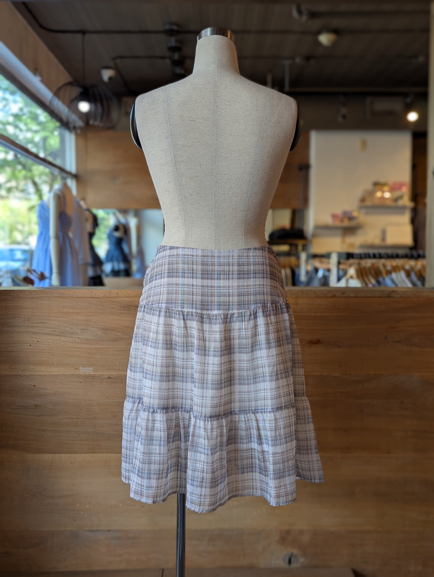 Rosewood Tiered Midi Skirt