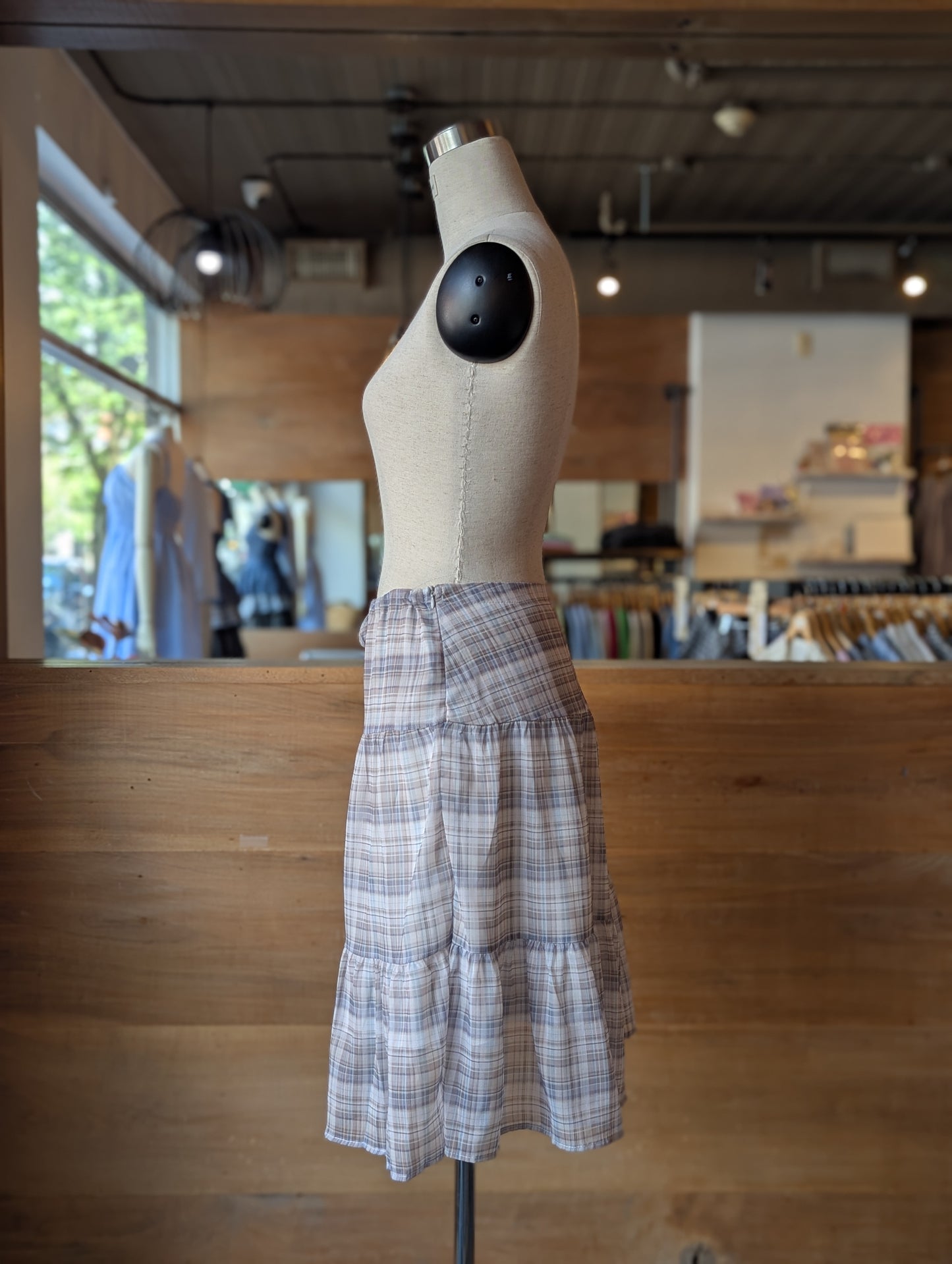 Rosewood Tiered Midi Skirt