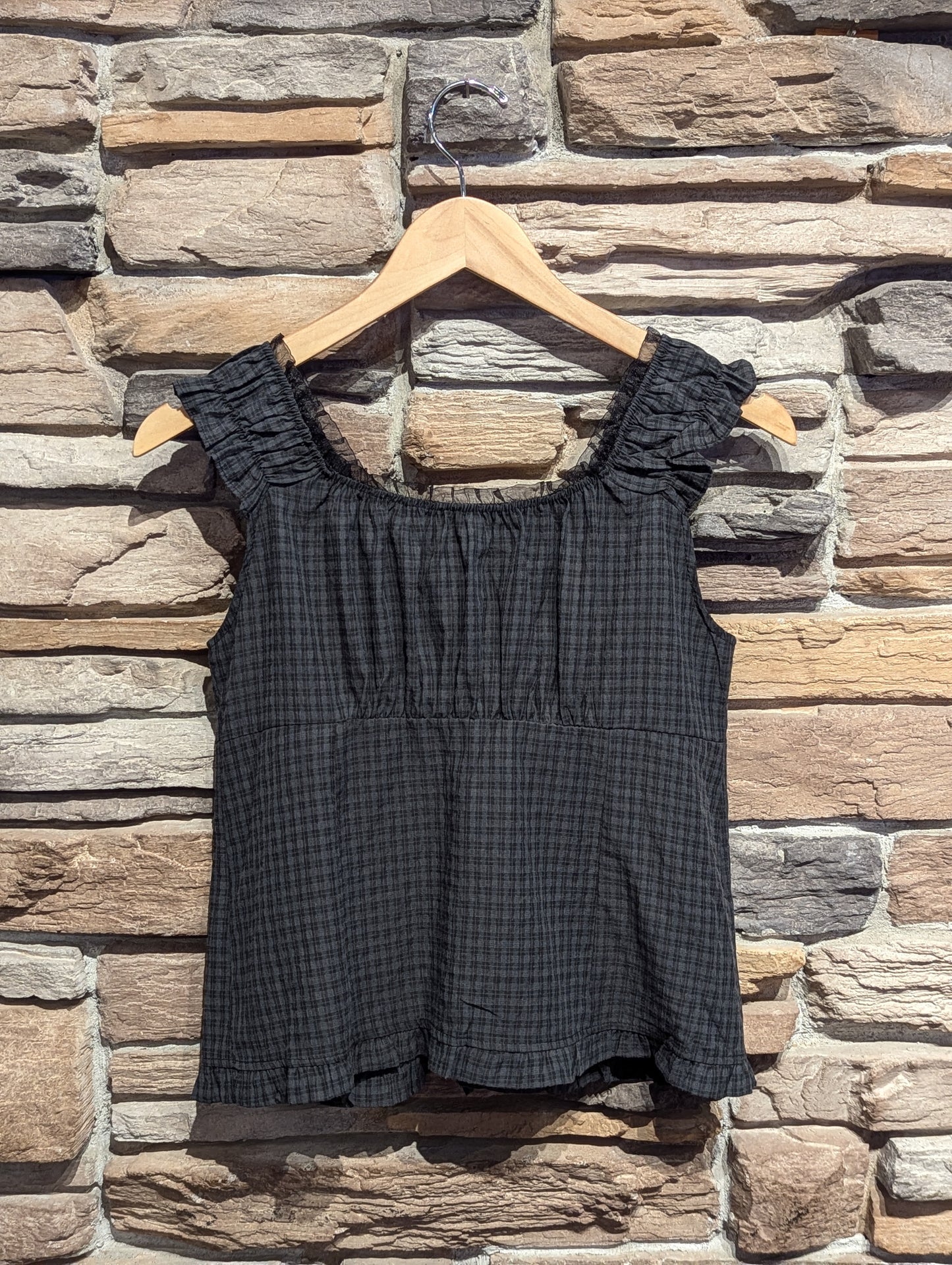 Winslow Ruffle Plaid Top