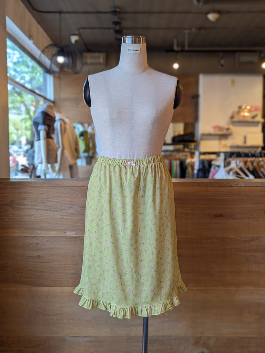 Honeysuckle Floral Slit Midi Skirt