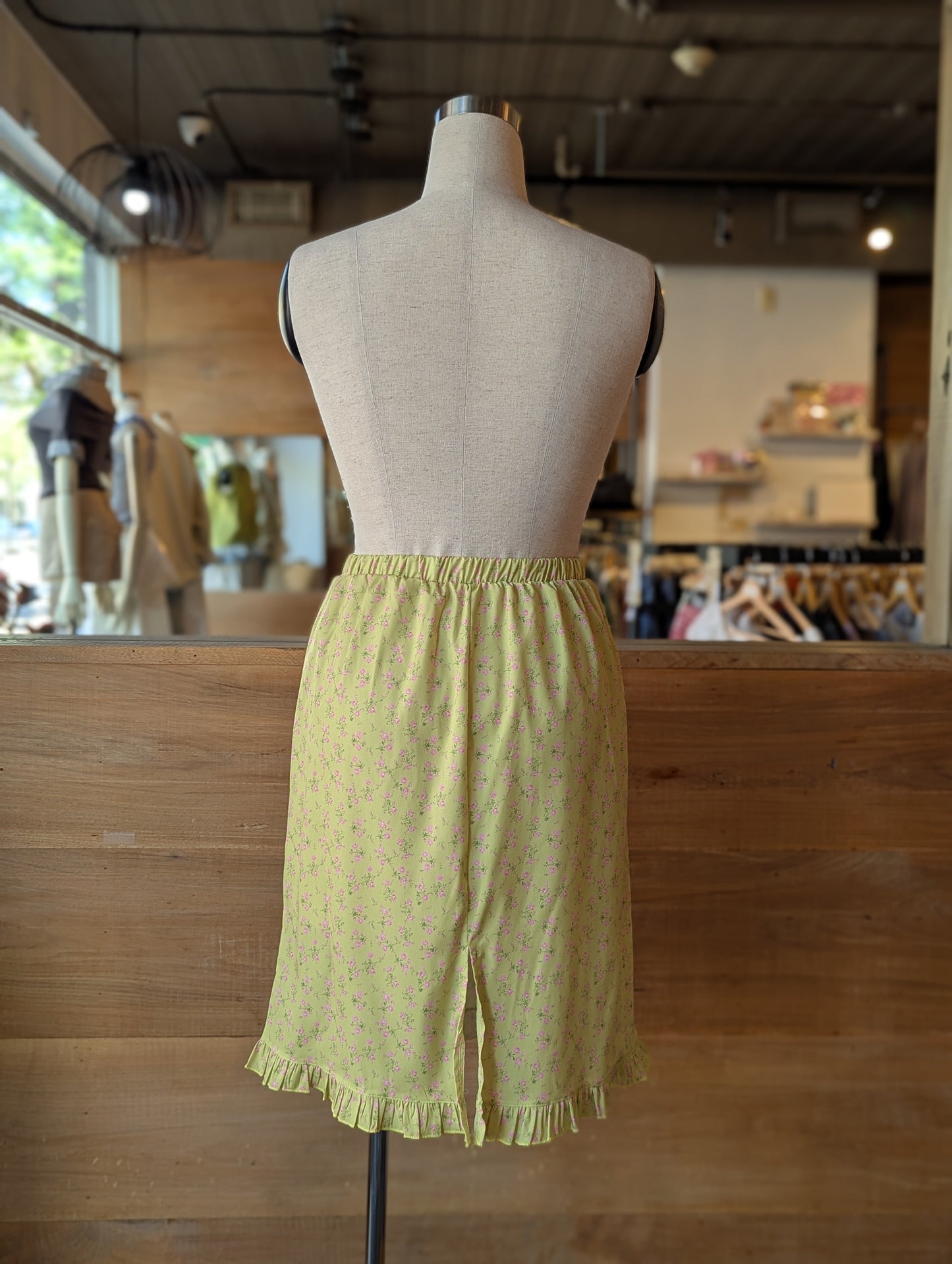 Honeysuckle Floral Slit Midi Skirt