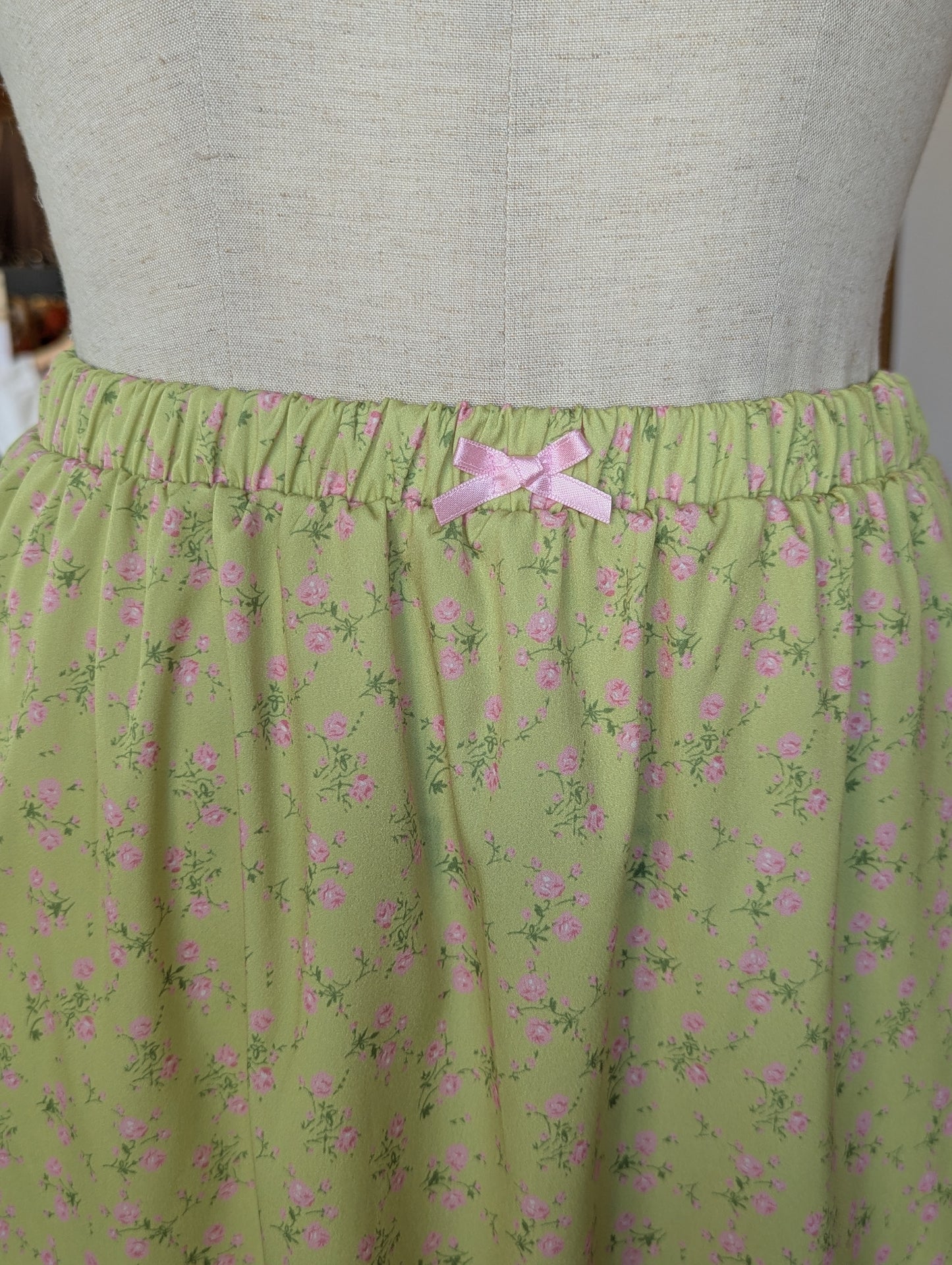 Honeysuckle Floral Slit Midi Skirt