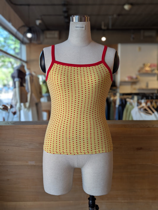 Candy Hearts Contrast Trim Tank Top