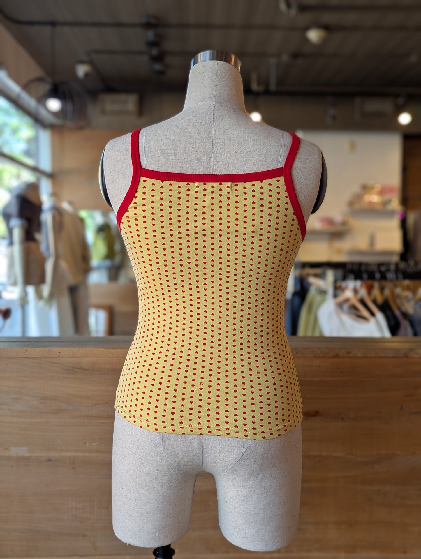 Candy Hearts Contrast Trim Tank Top
