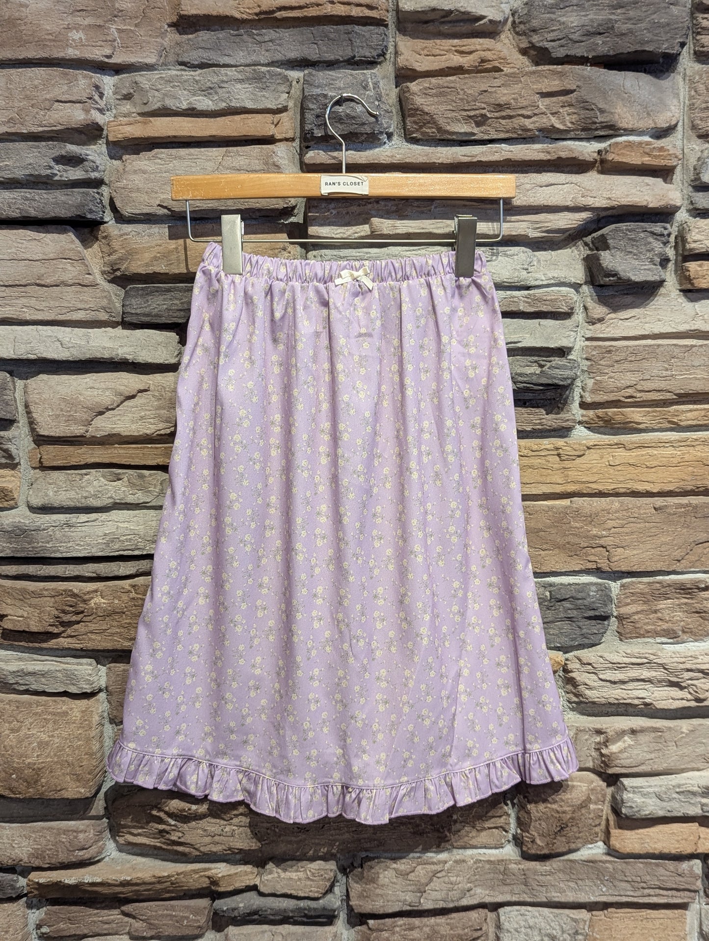 Honeysuckle Floral Slit Midi Skirt