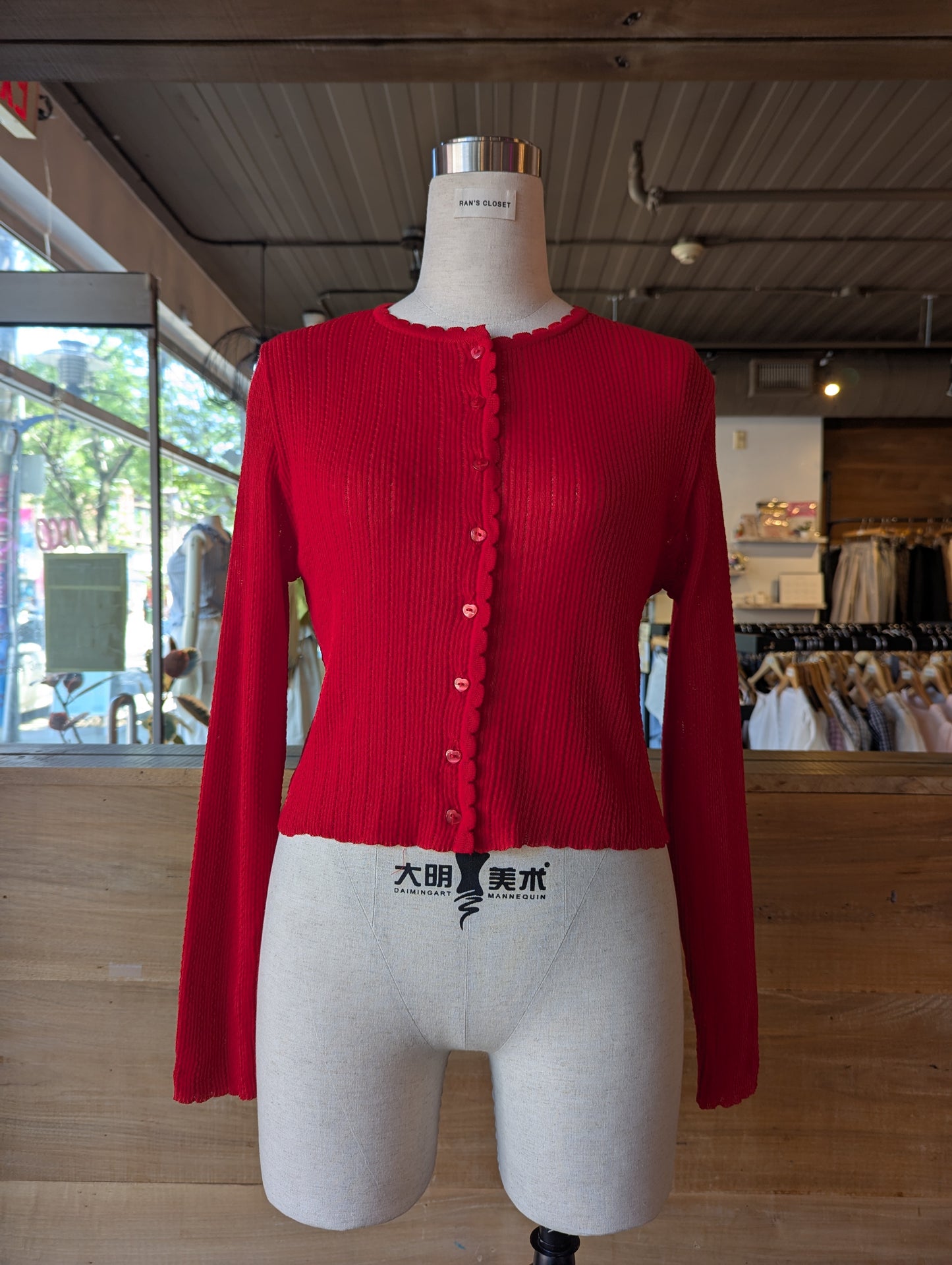 Love Note Heart Button Sheer Cardigan