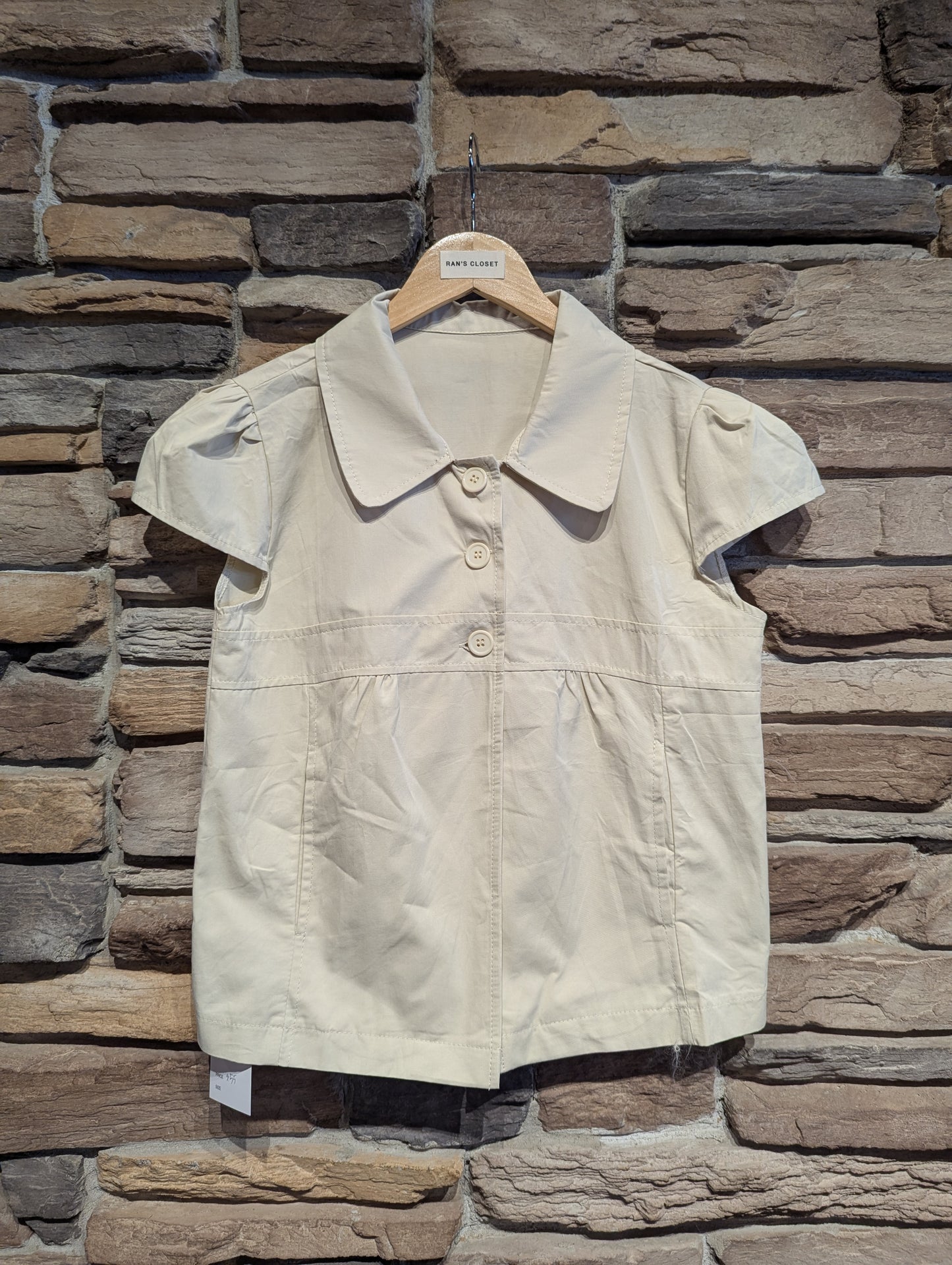 Luna Cap Sleeve 3 Button Jacket Blouse