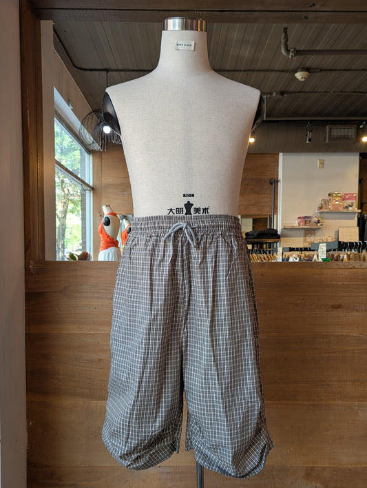 Lakeside Escape Draped Knee Length Plaid Short