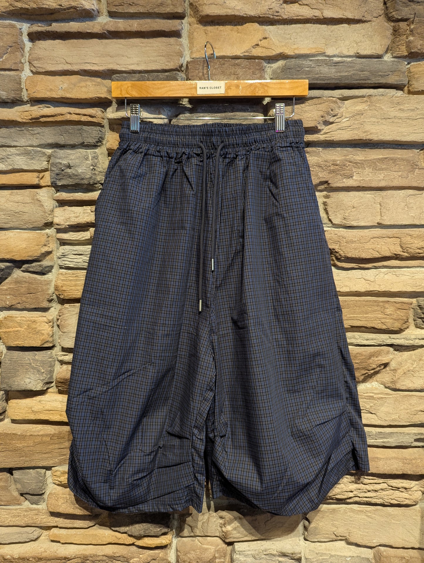 Lakeside Escape Draped Knee Length Plaid Short