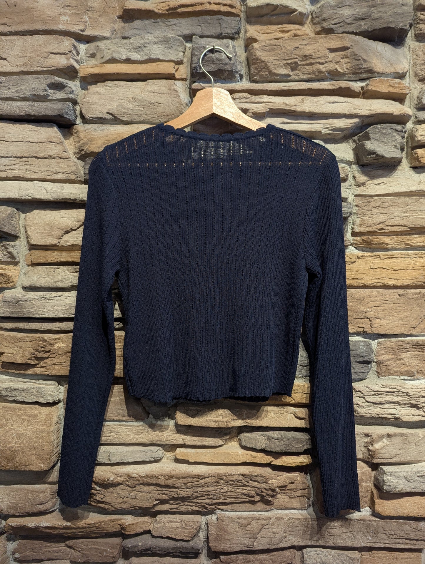 Love Note Heart Button Sheer Cardigan