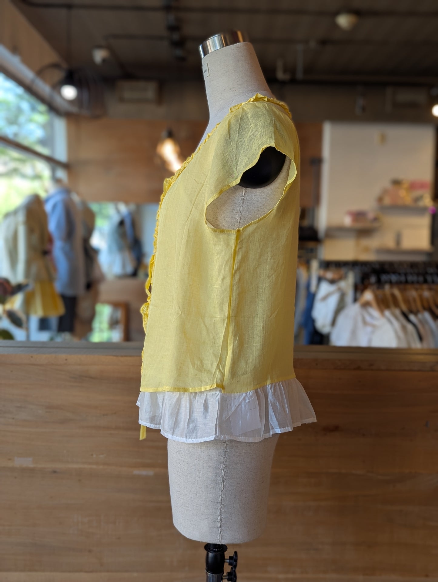 Double Take Ruffle Trim Top