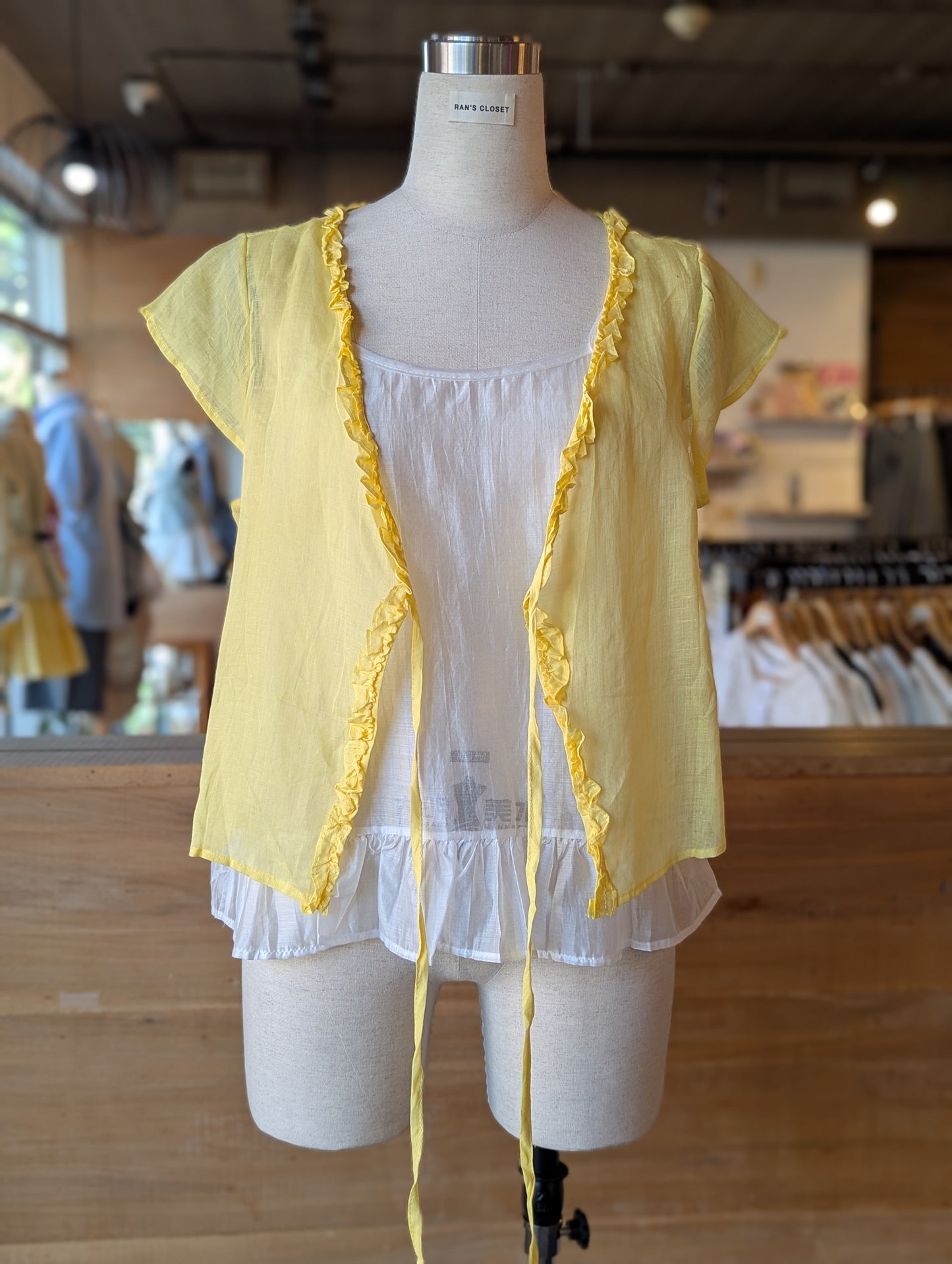 Double Take Ruffle Trim Top