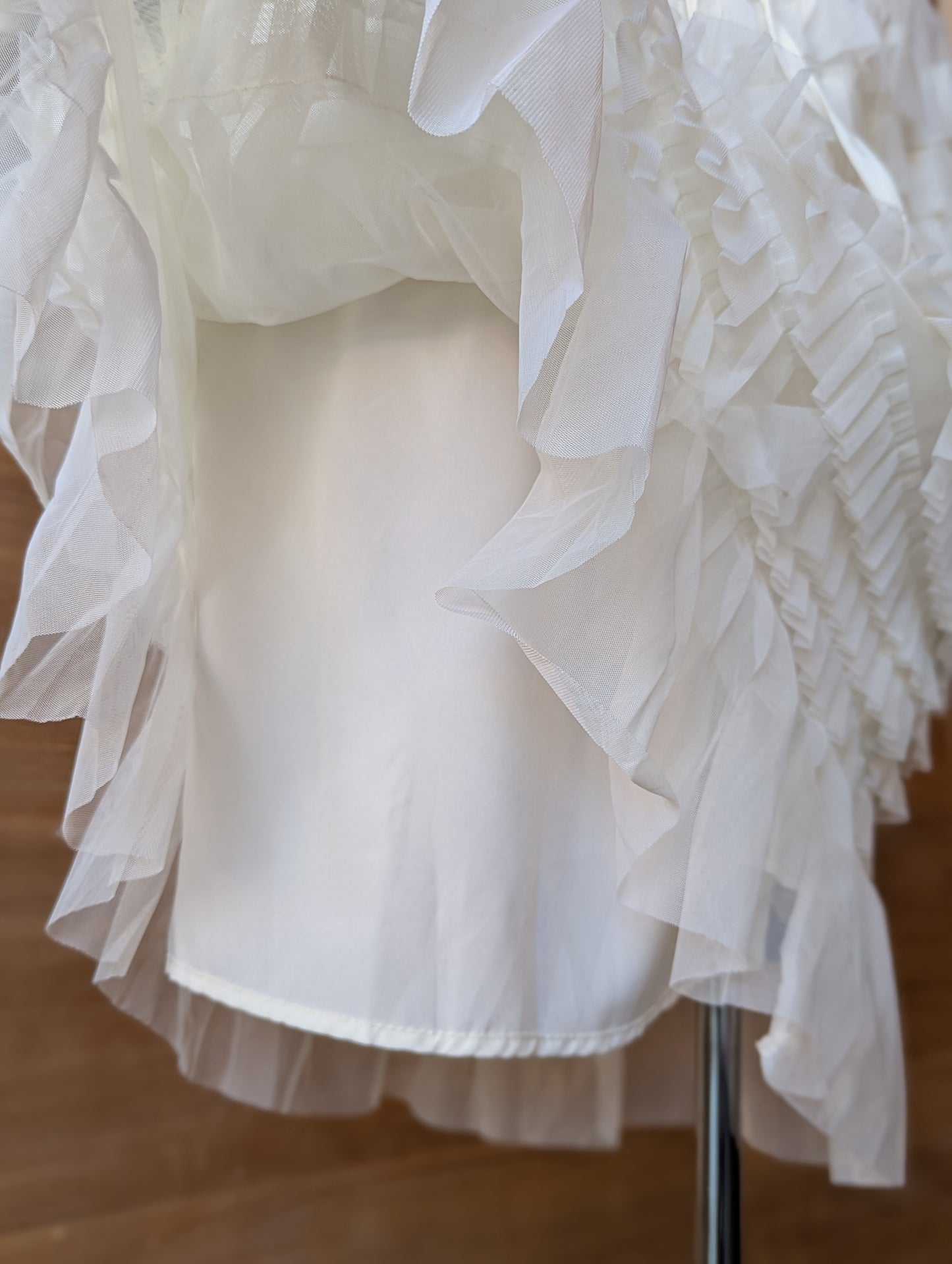 Dreamer Mesh Ruffle Midi Skirt