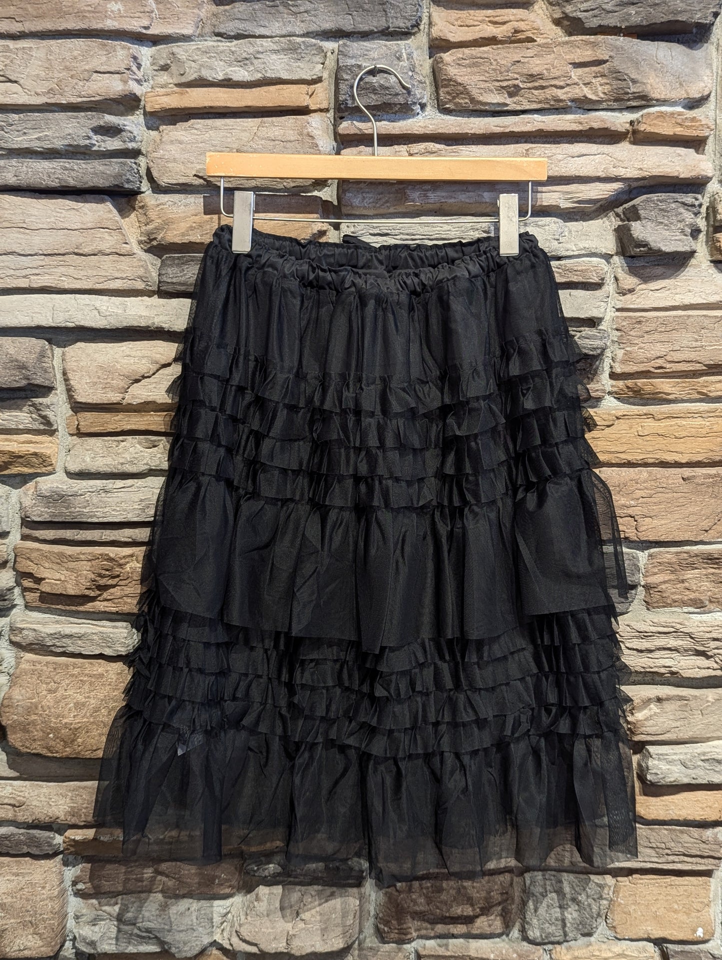 Dreamer Mesh Ruffle Midi Skirt