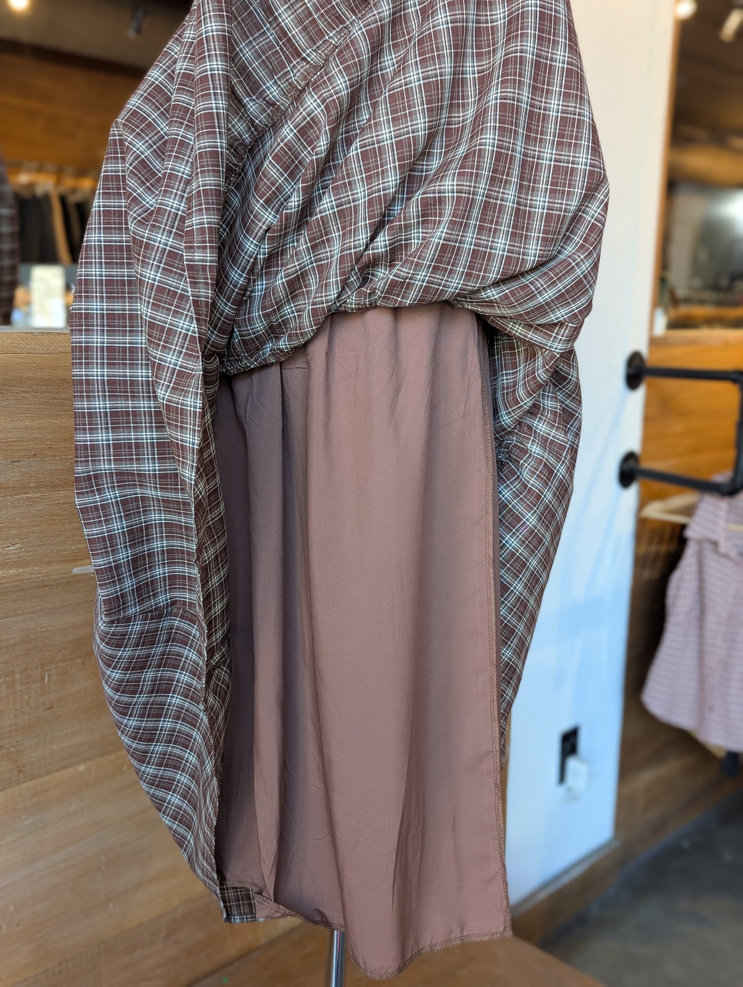 Plaid Cascade Maxi Skirt