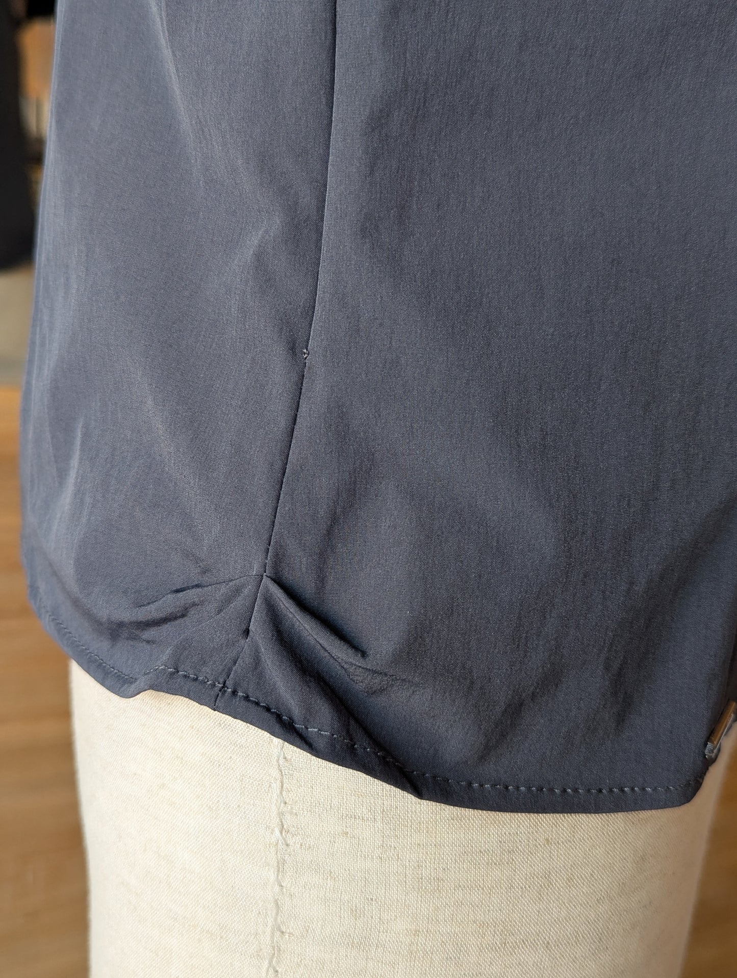 Earl Grey Double-Breasted Button Top