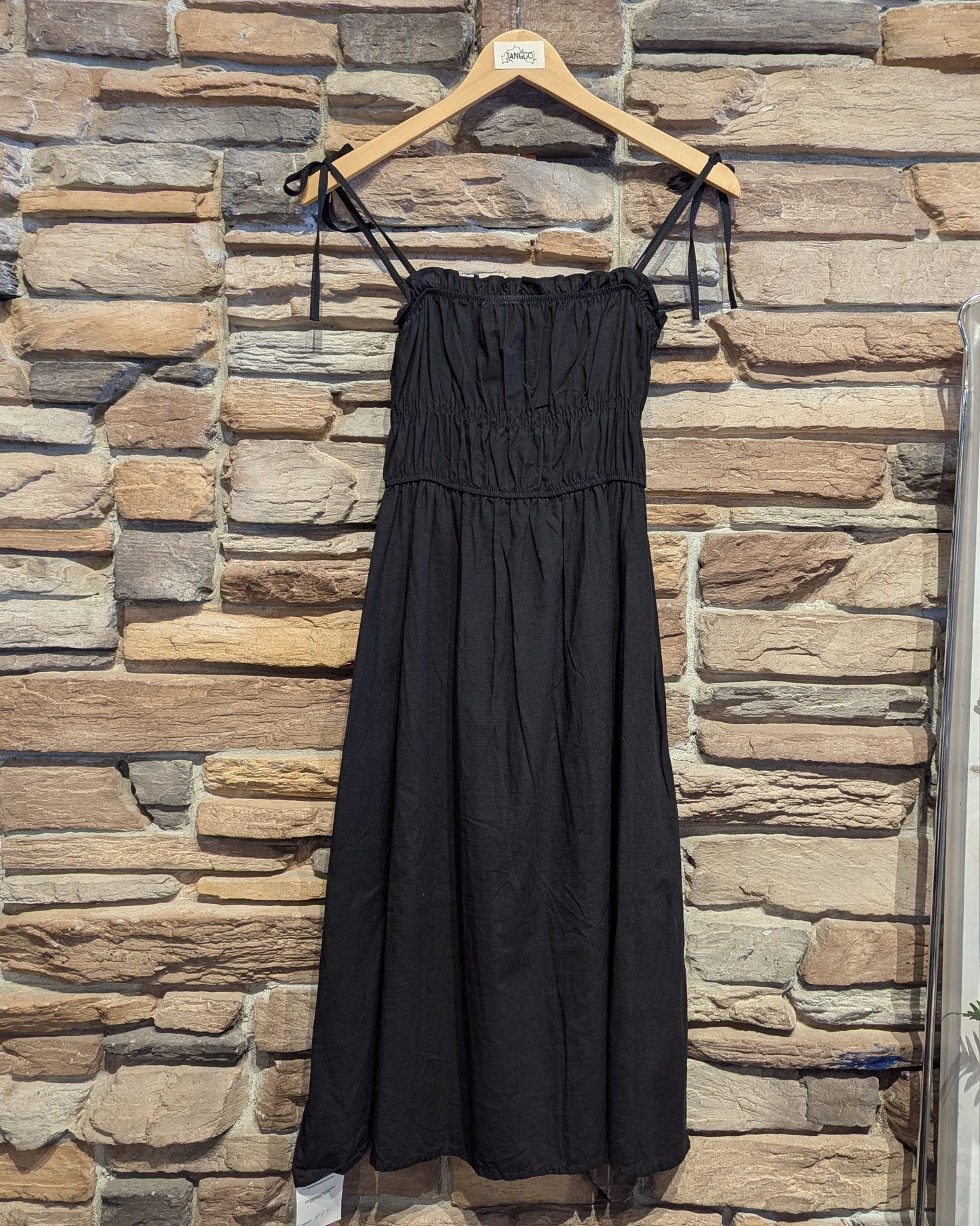 Midi Cotton Shirring Dress