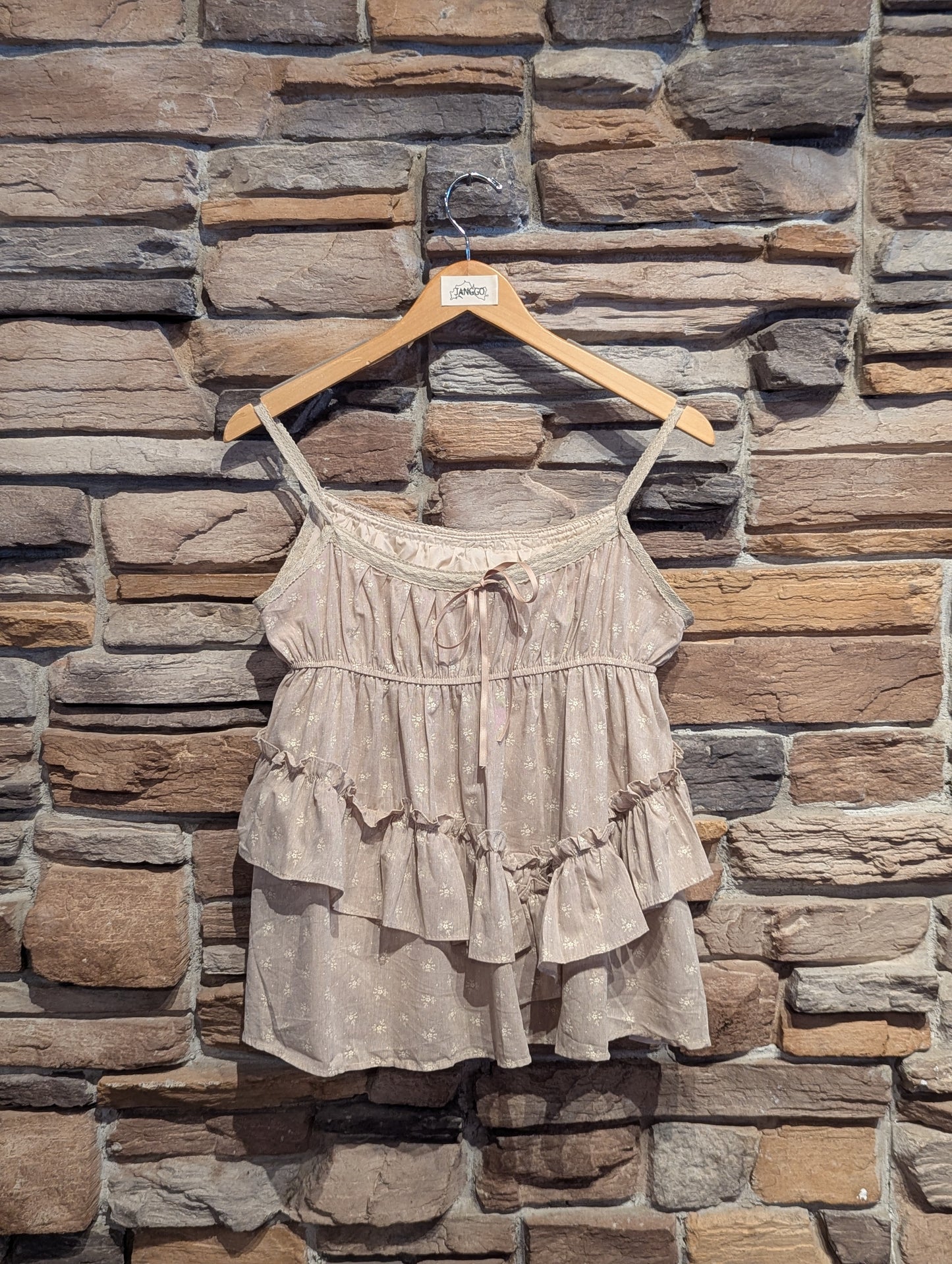 Pressed Flower Ruffle Top