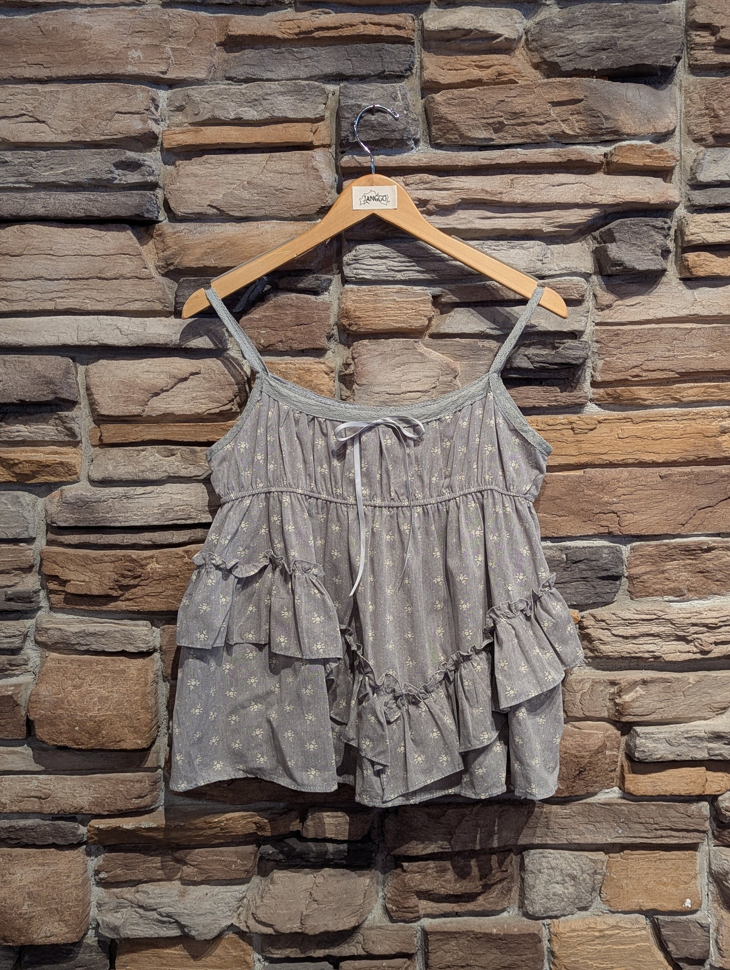 Pressed Flower Ruffle Top