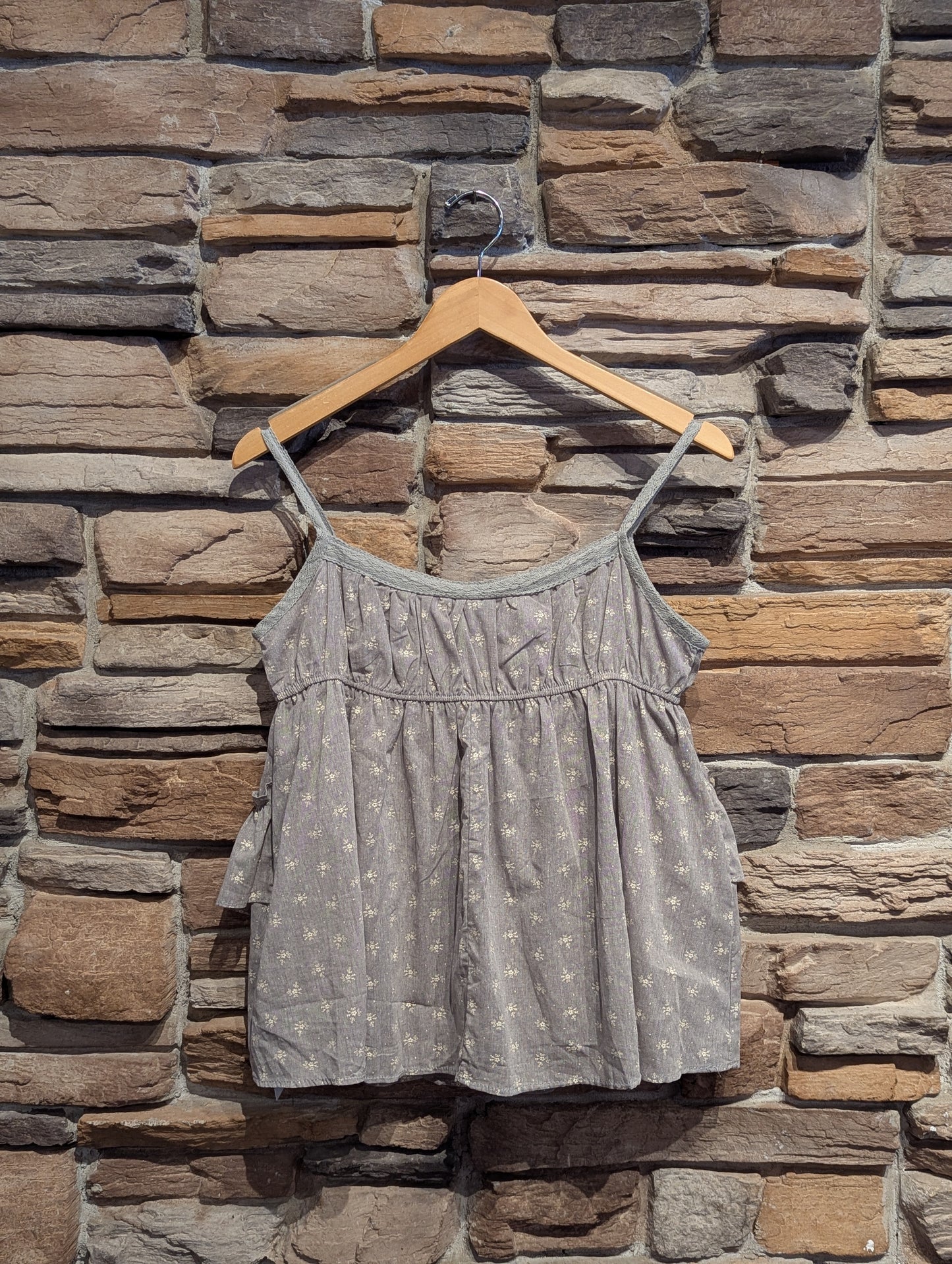 Pressed Flower Ruffle Top