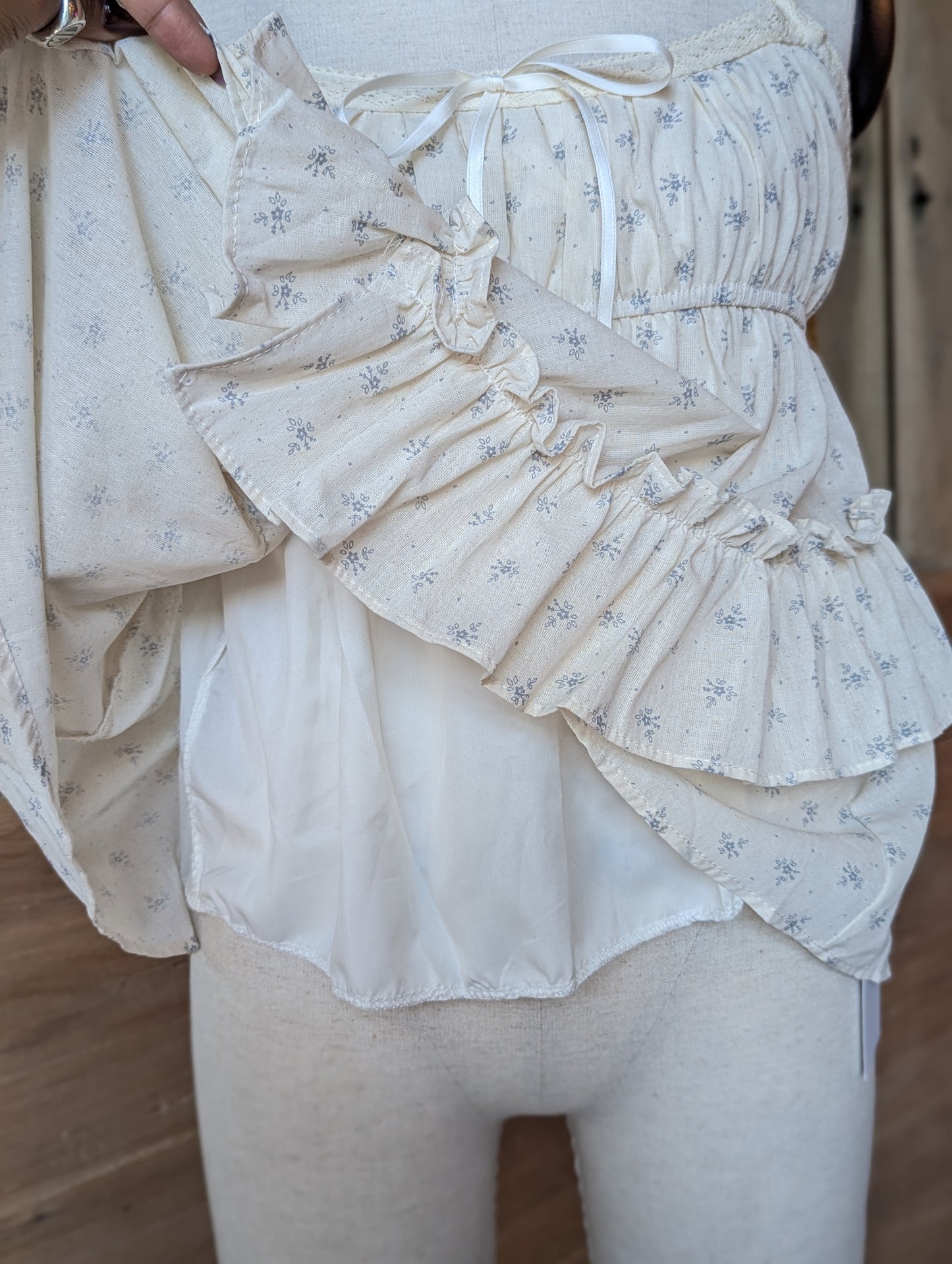 Pressed Flower Ruffle Top