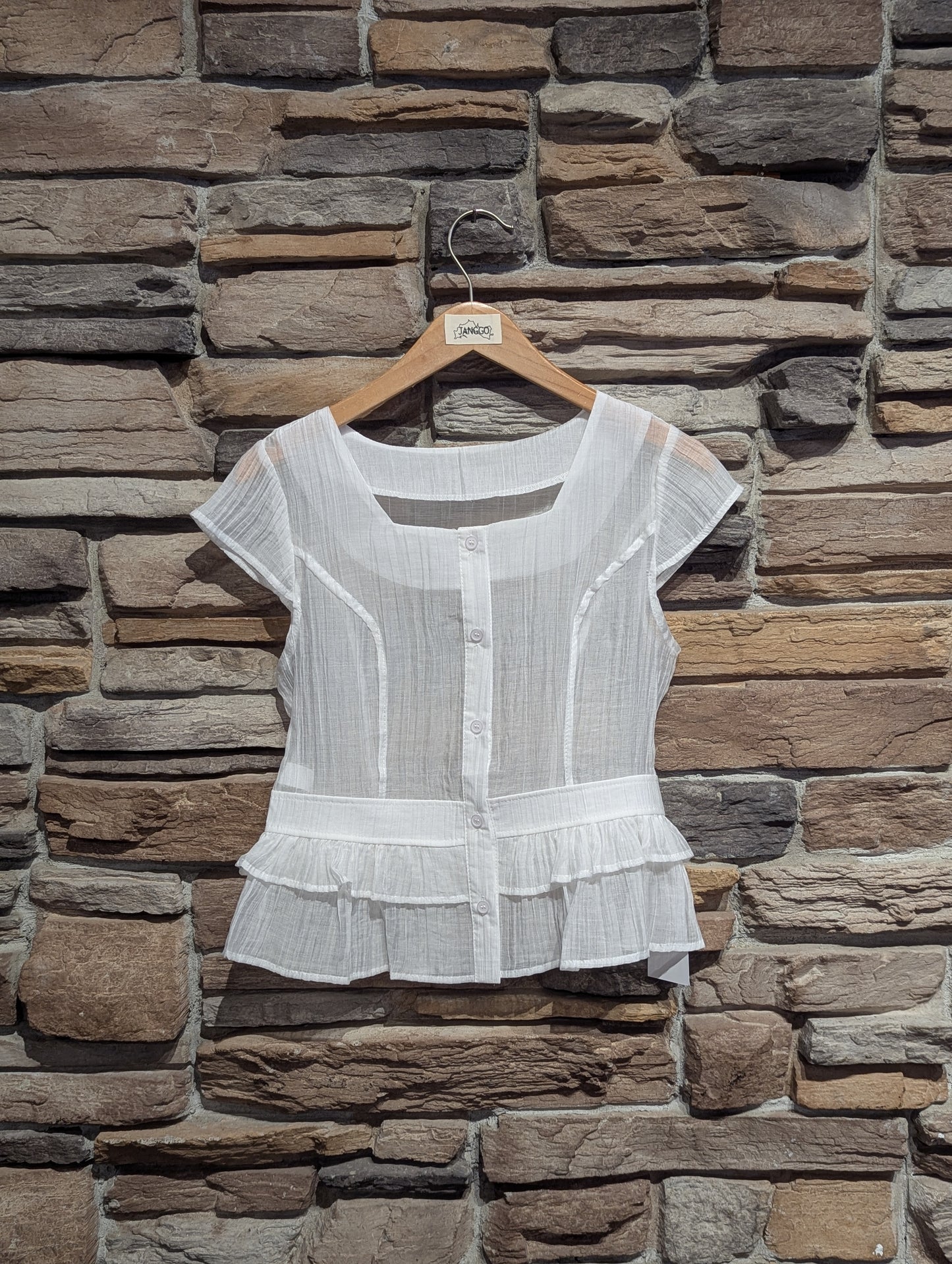 Celestial Sheer Peplum Blouse