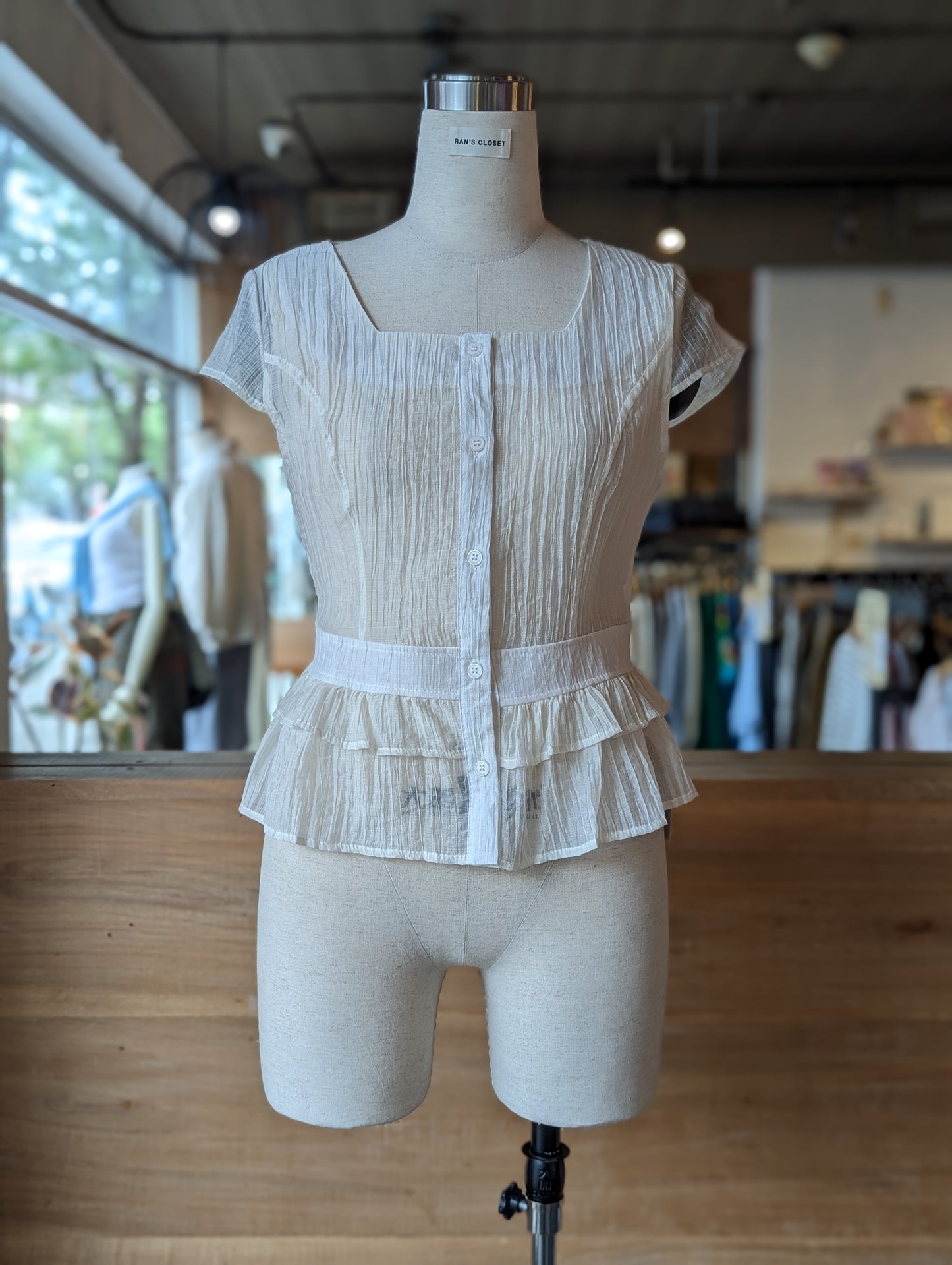 Celestial Sheer Peplum Blouse