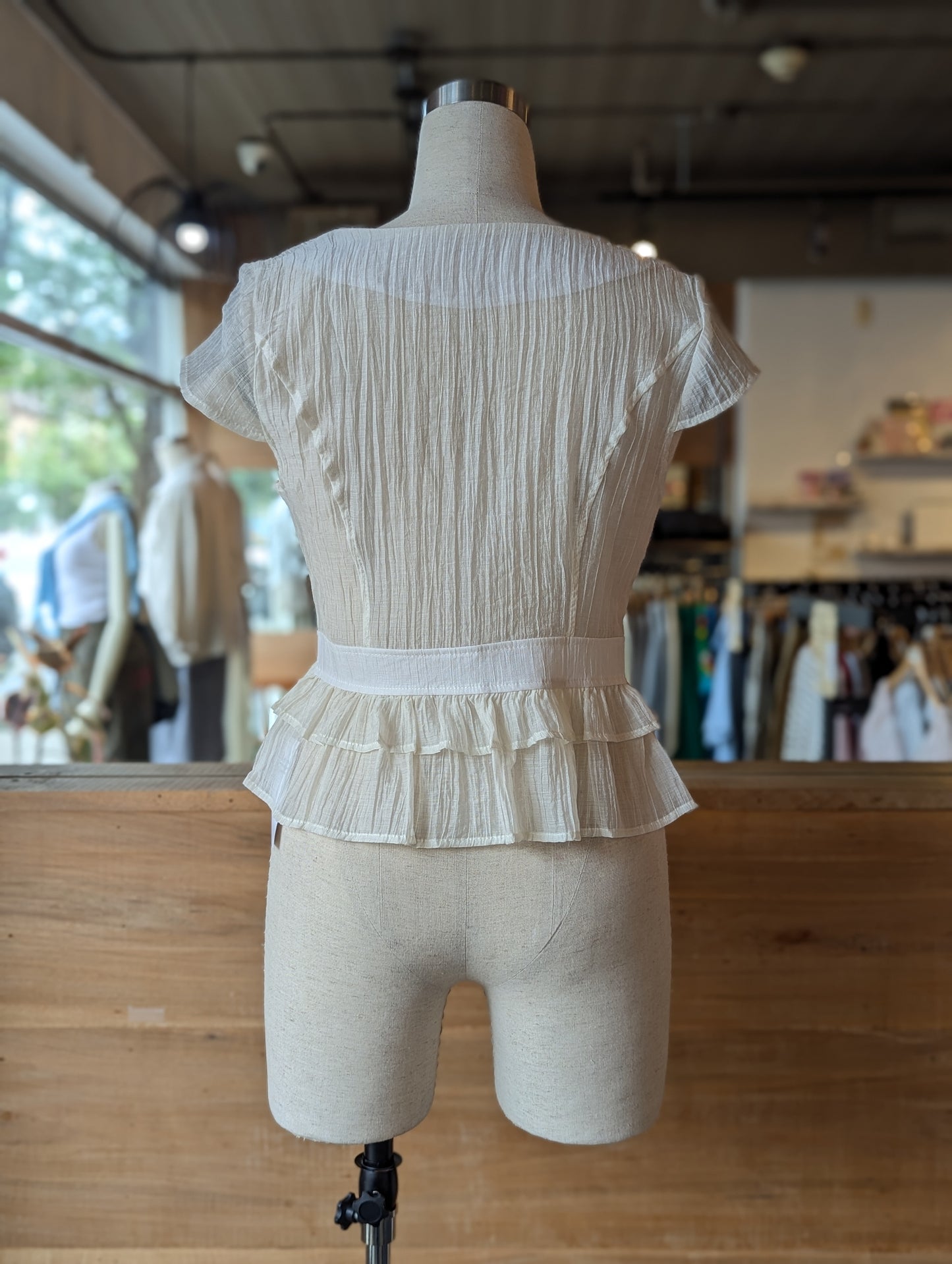 Celestial Sheer Peplum Blouse