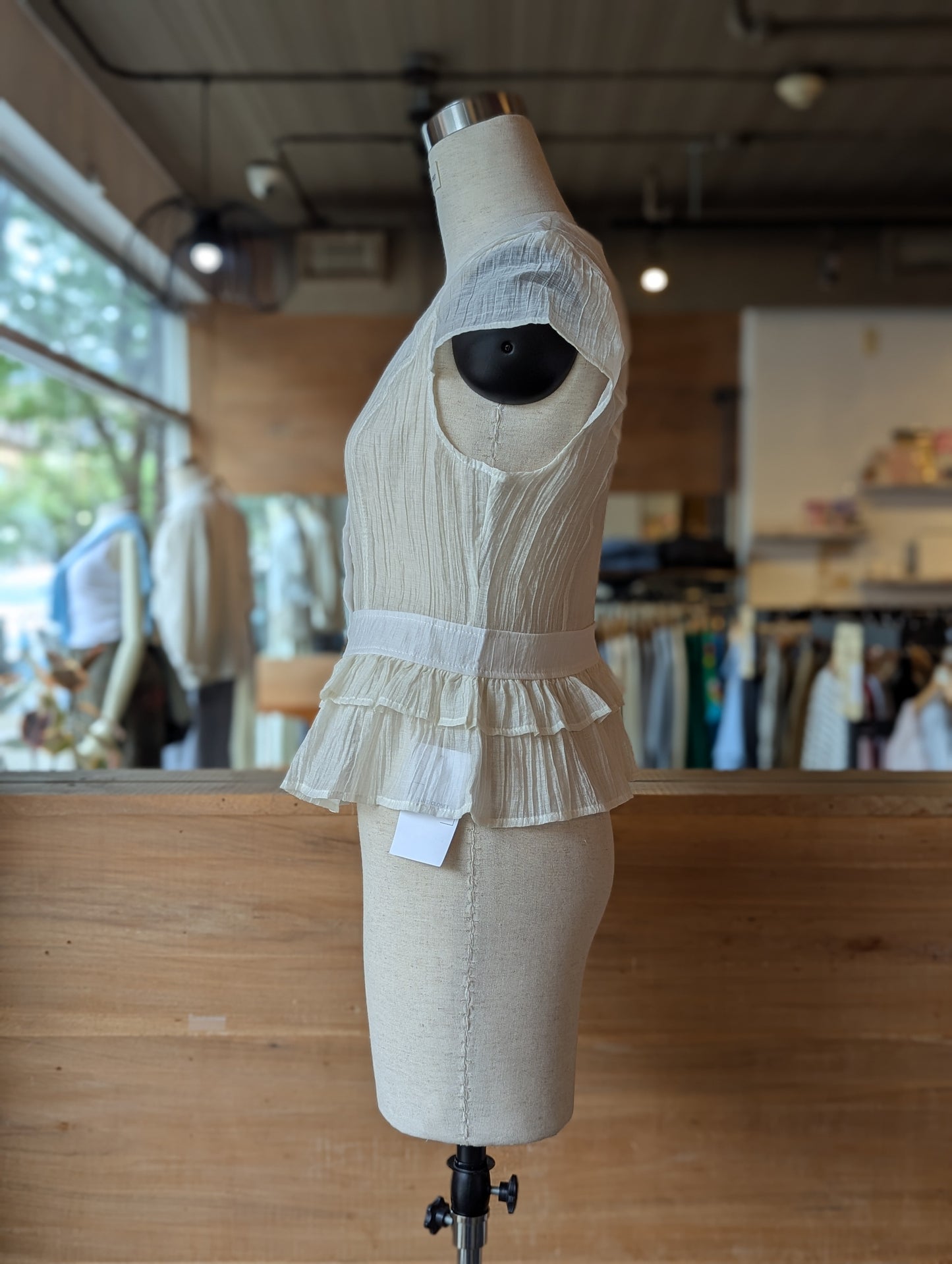 Celestial Sheer Peplum Blouse