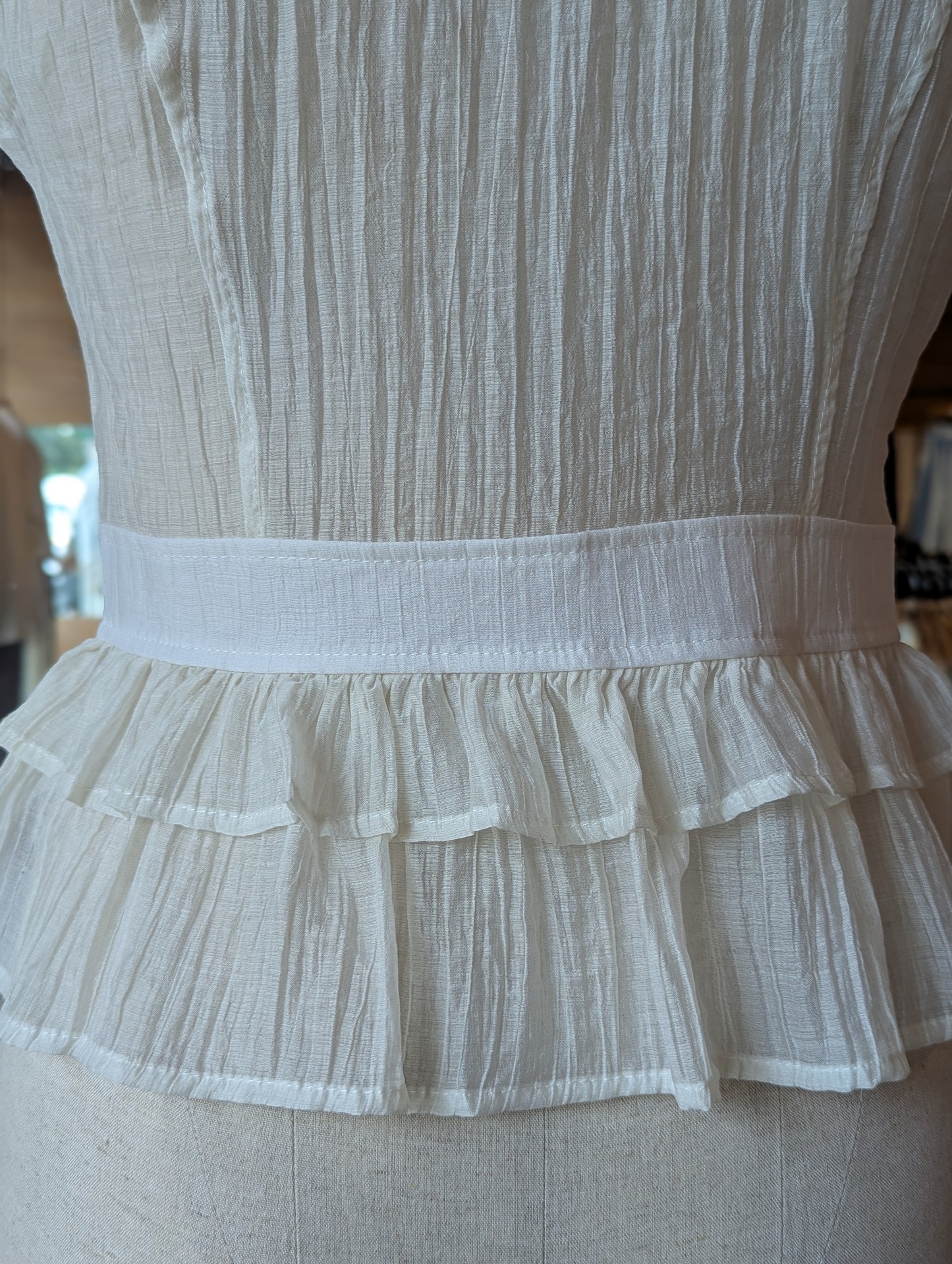 Celestial Sheer Peplum Blouse