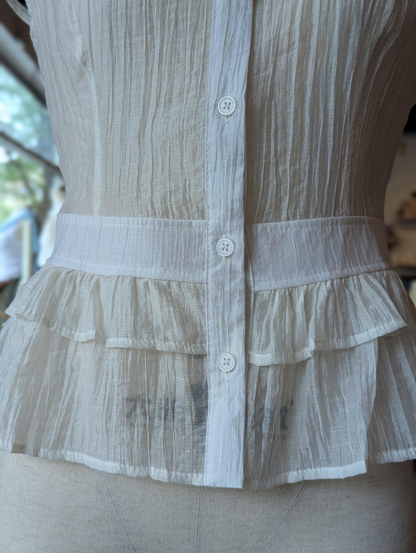 Celestial Sheer Peplum Blouse