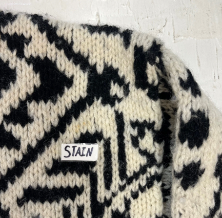 Vintage Hand Knitted Wool Patterned Sweater