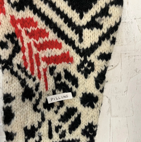 Vintage Hand Knitted Wool Patterned Sweater